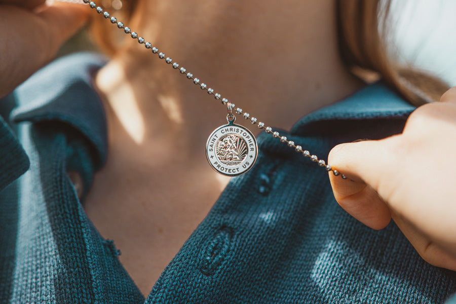 st christopher necklace