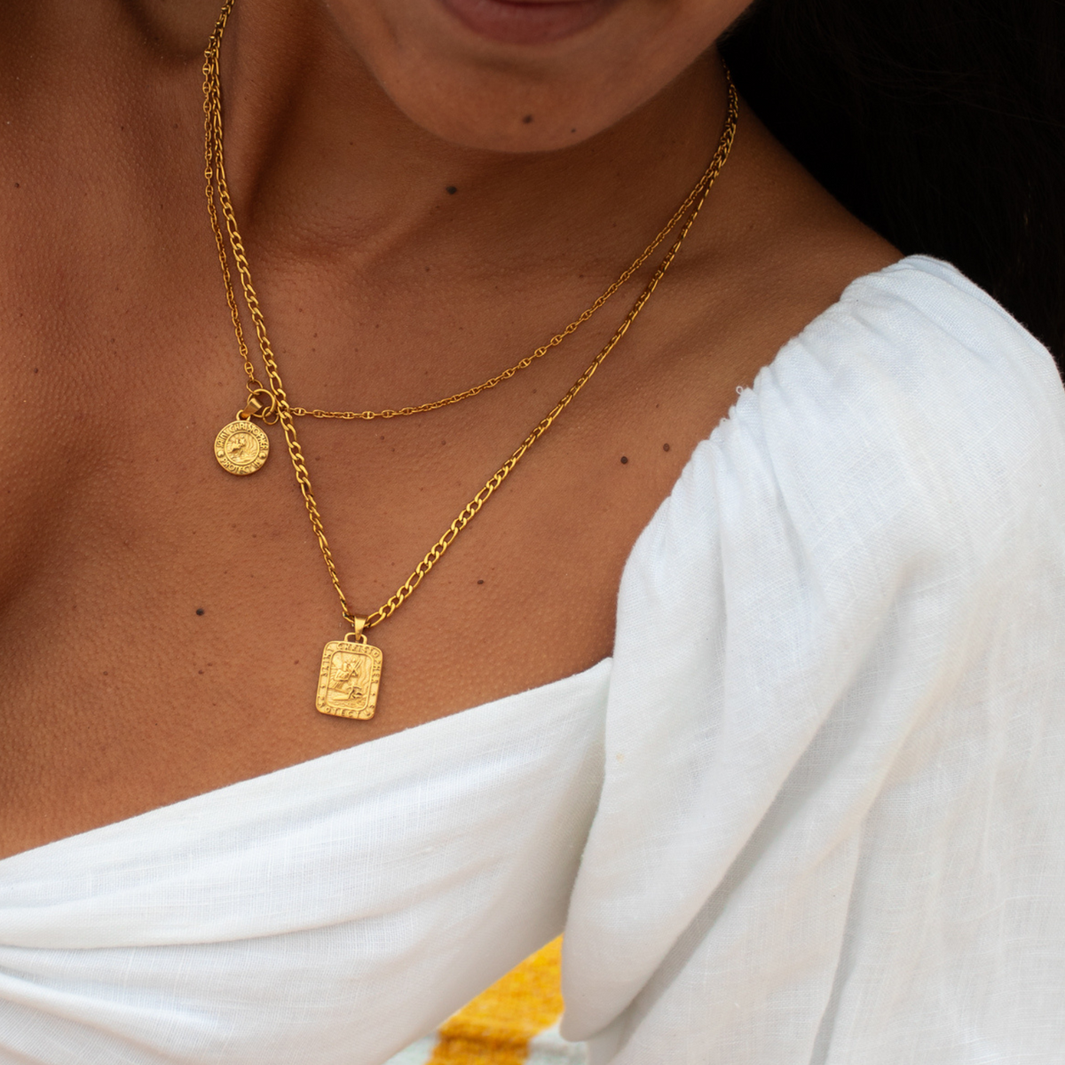 The Gold Traveler Rectangle Necklace Get Back Necklaces