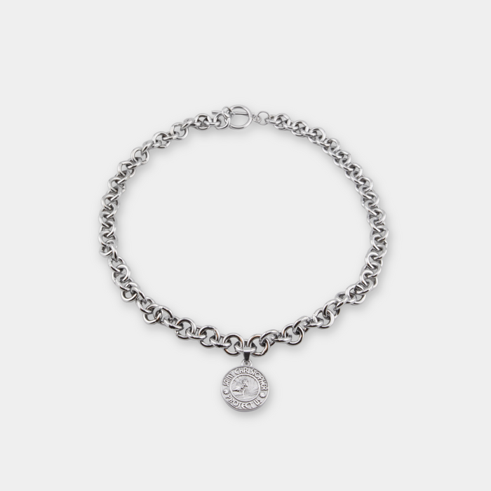 Silver St. Christopher Toggle Choker
