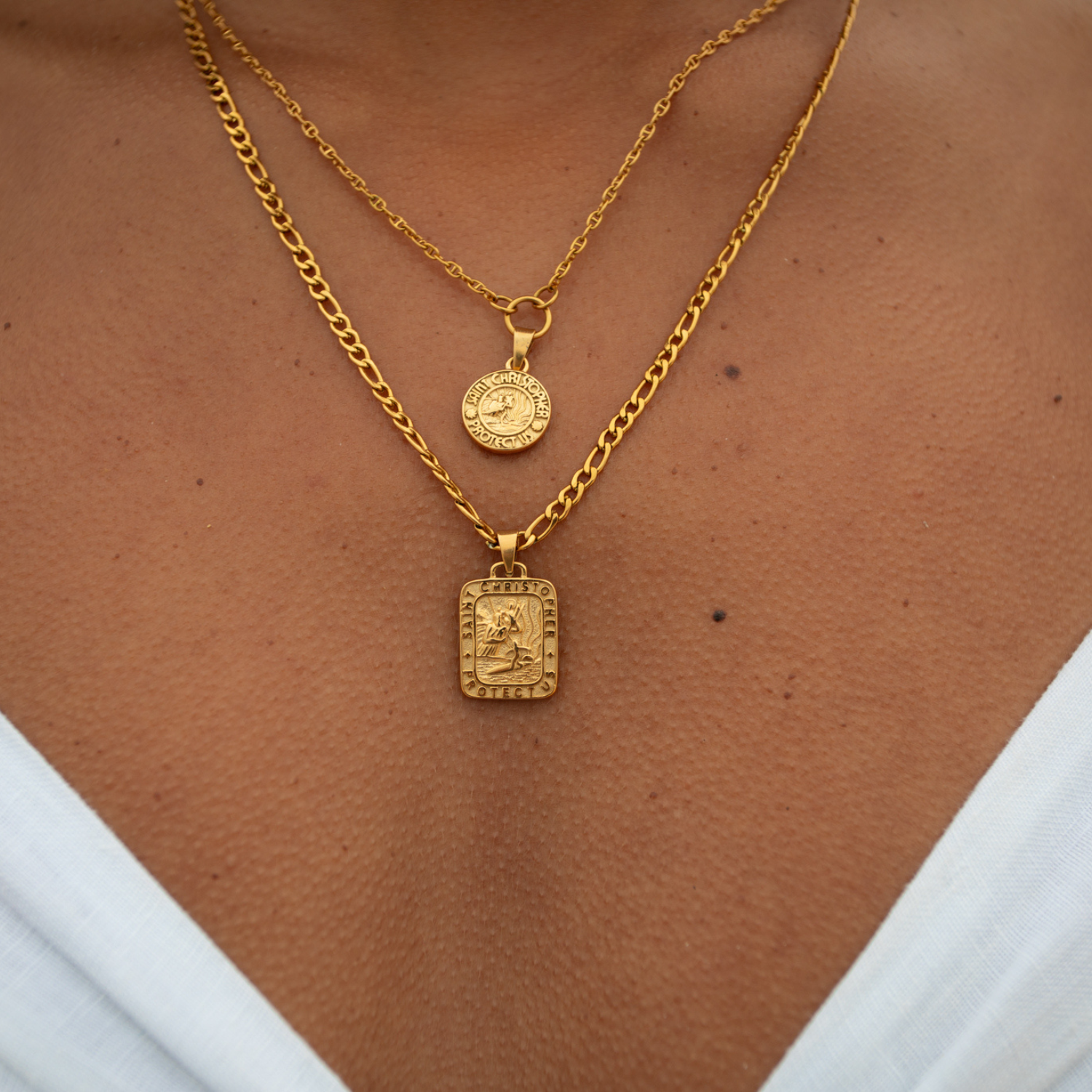 The Gold Traveler Rectangle Necklace