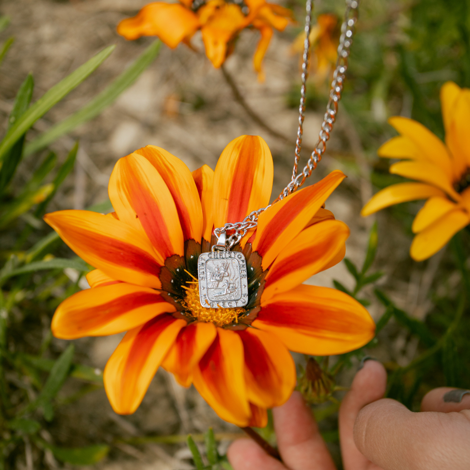 The Silver Traveler Rectangle Necklace