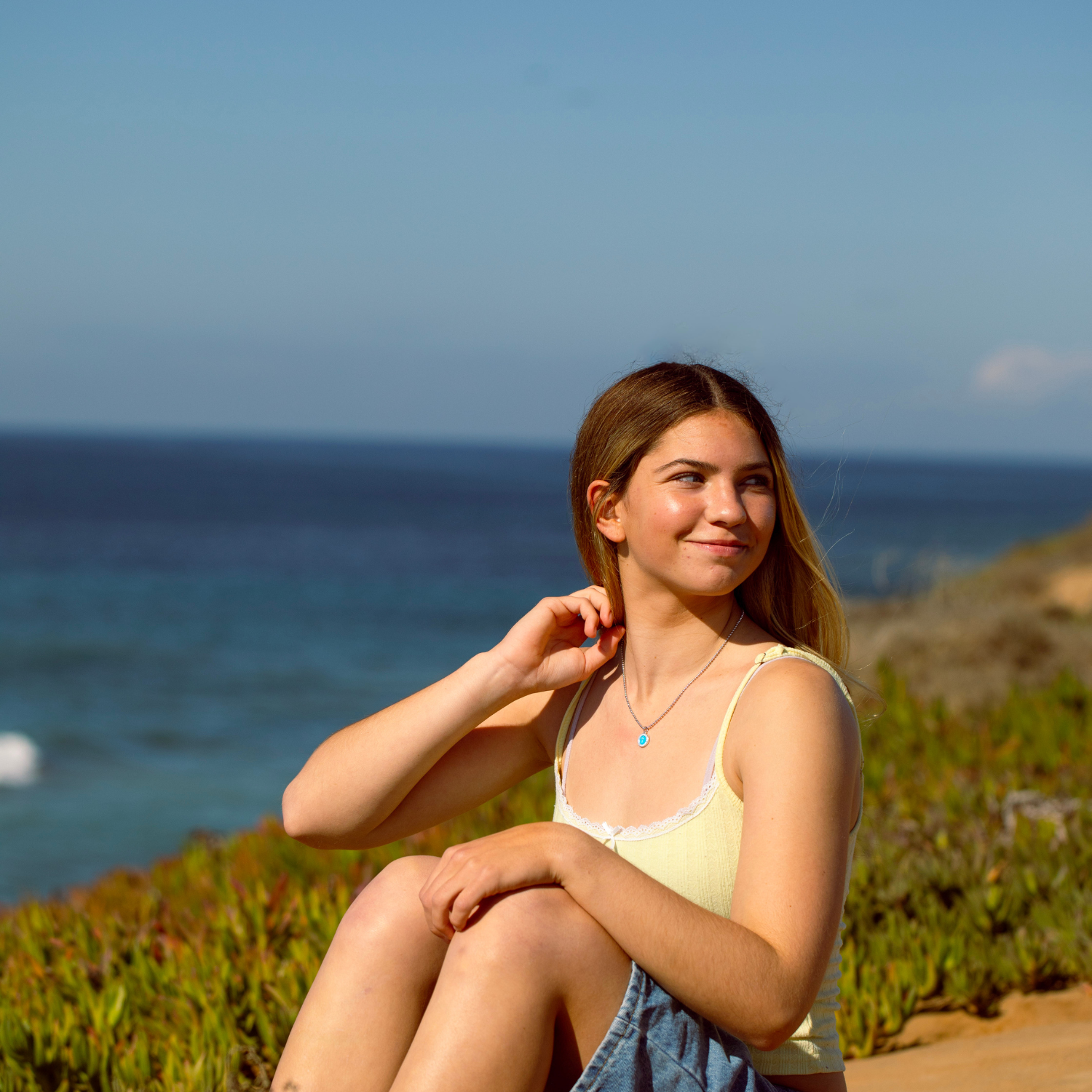 model in small st. aqua white st. christopher