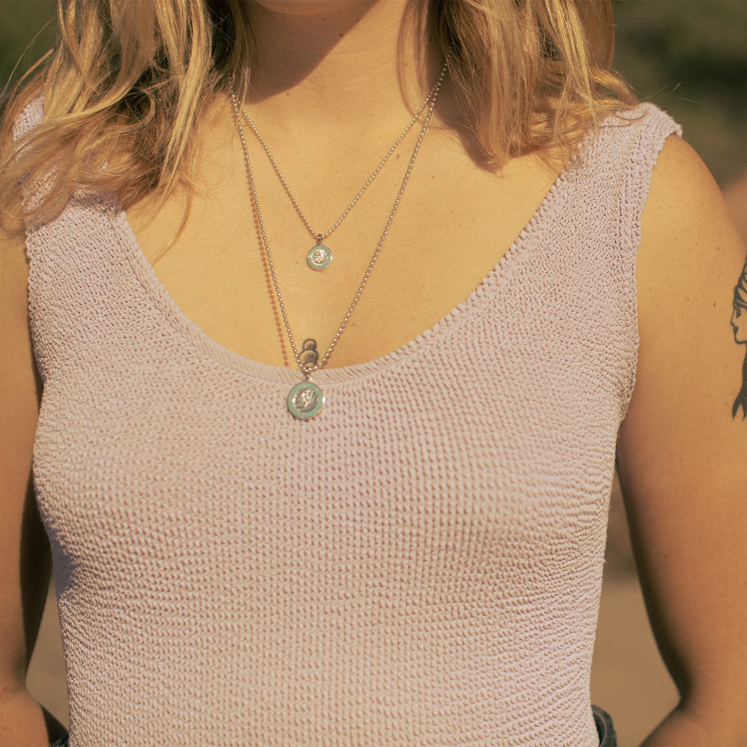Small - Silver / Baby Blue