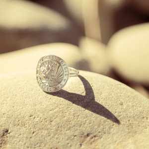 Silver St. Christopher Medallion Ring