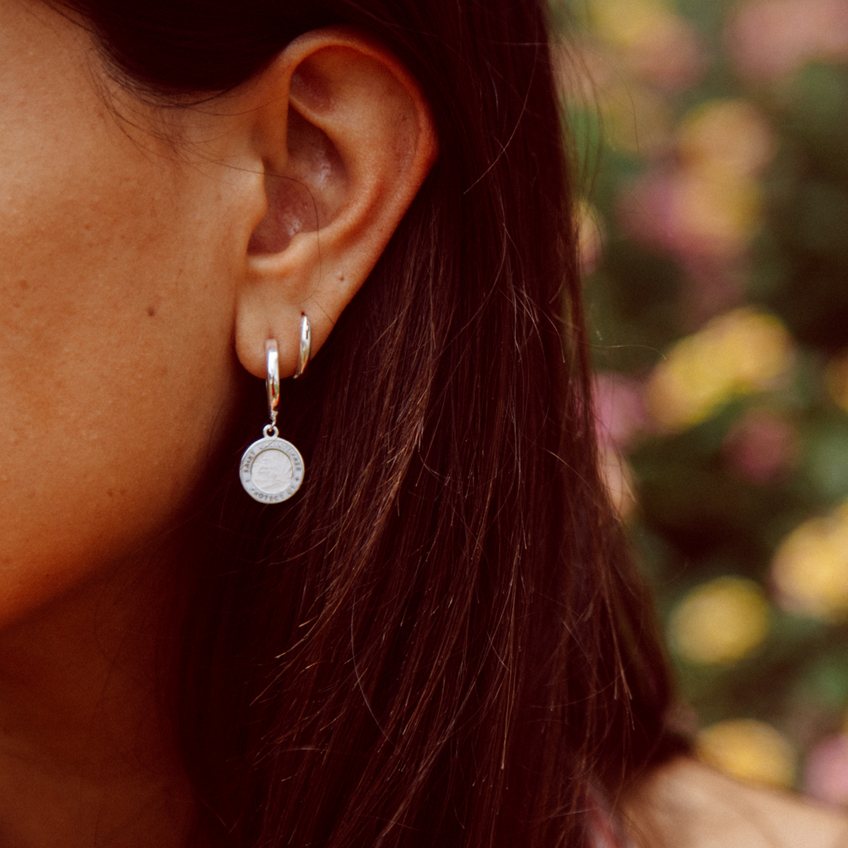 Classic St. Chris Earrings in White // Get Back Necklaces