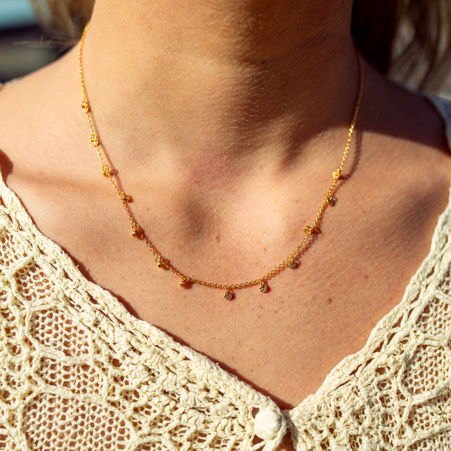 Hammered Disk Necklace