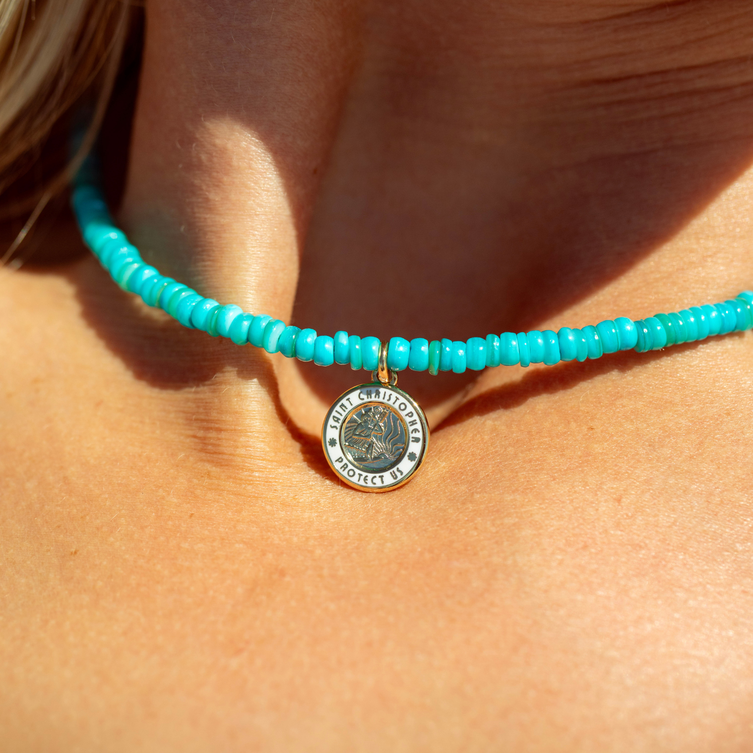 Crystal Coast Beaded Choker - Gold