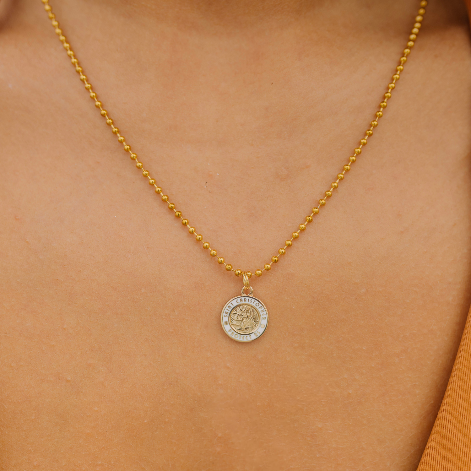 Small - Gold / White