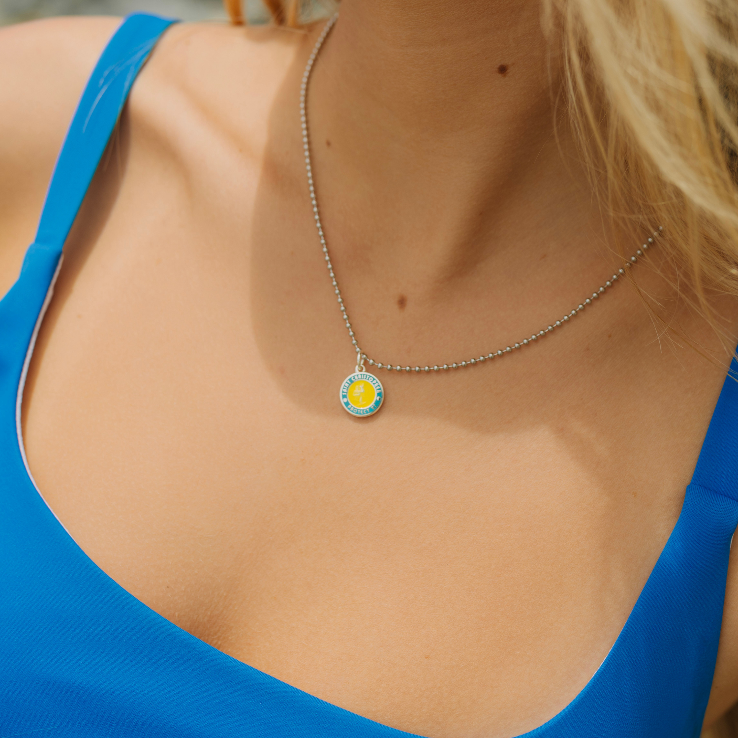 Small - Yellow / Aquamarine