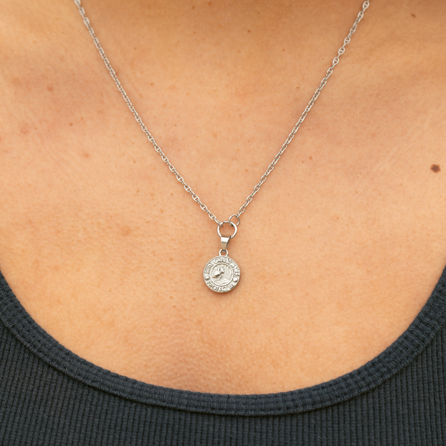 Silver Baby St. Chris Necklace