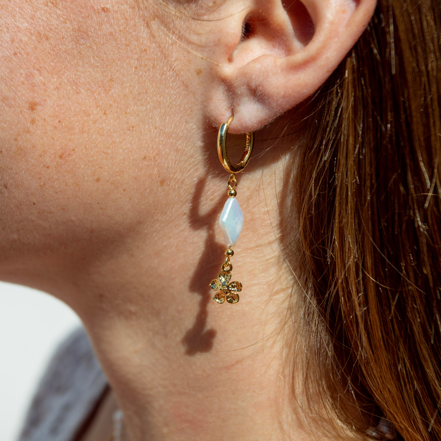 Flower Pearl Earrings