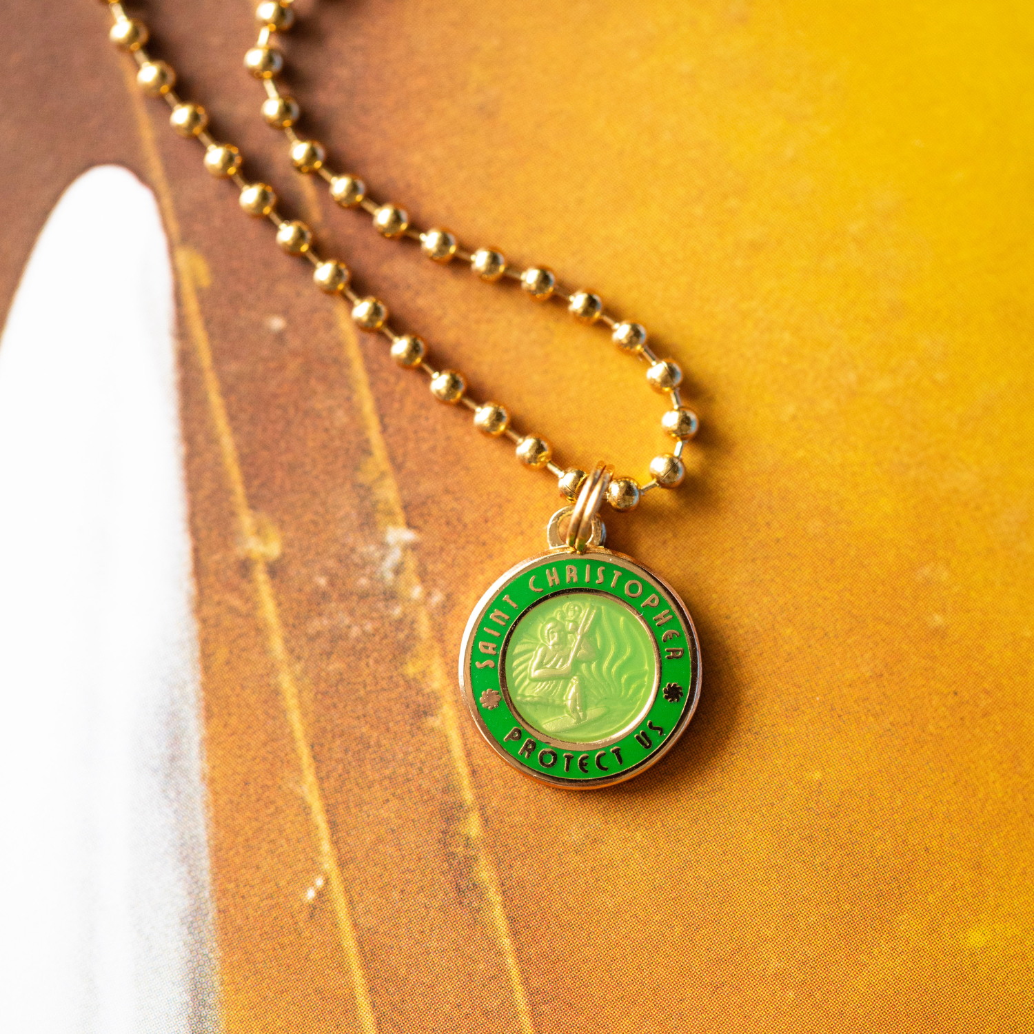 Small - Gold Palm / Green