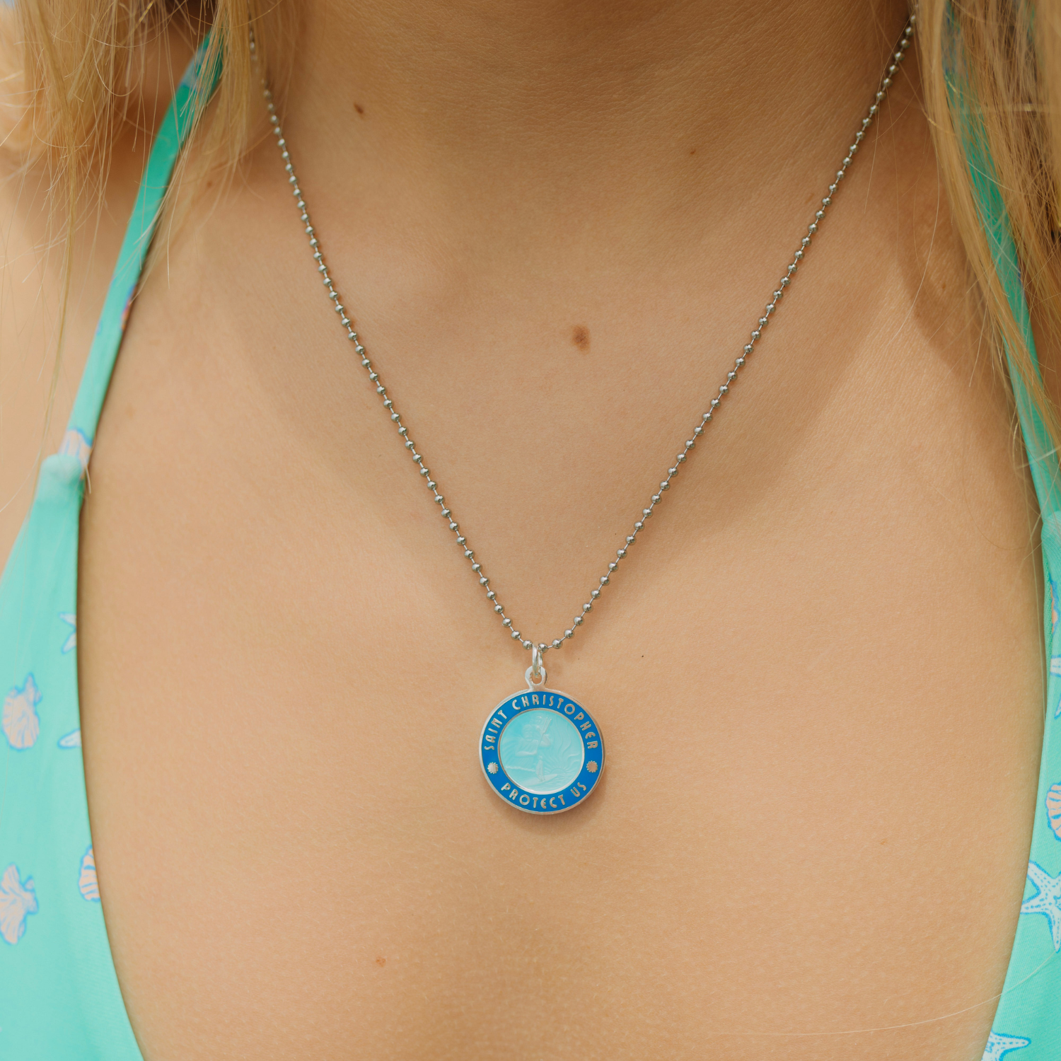 Large - Aqua / Royal Blue