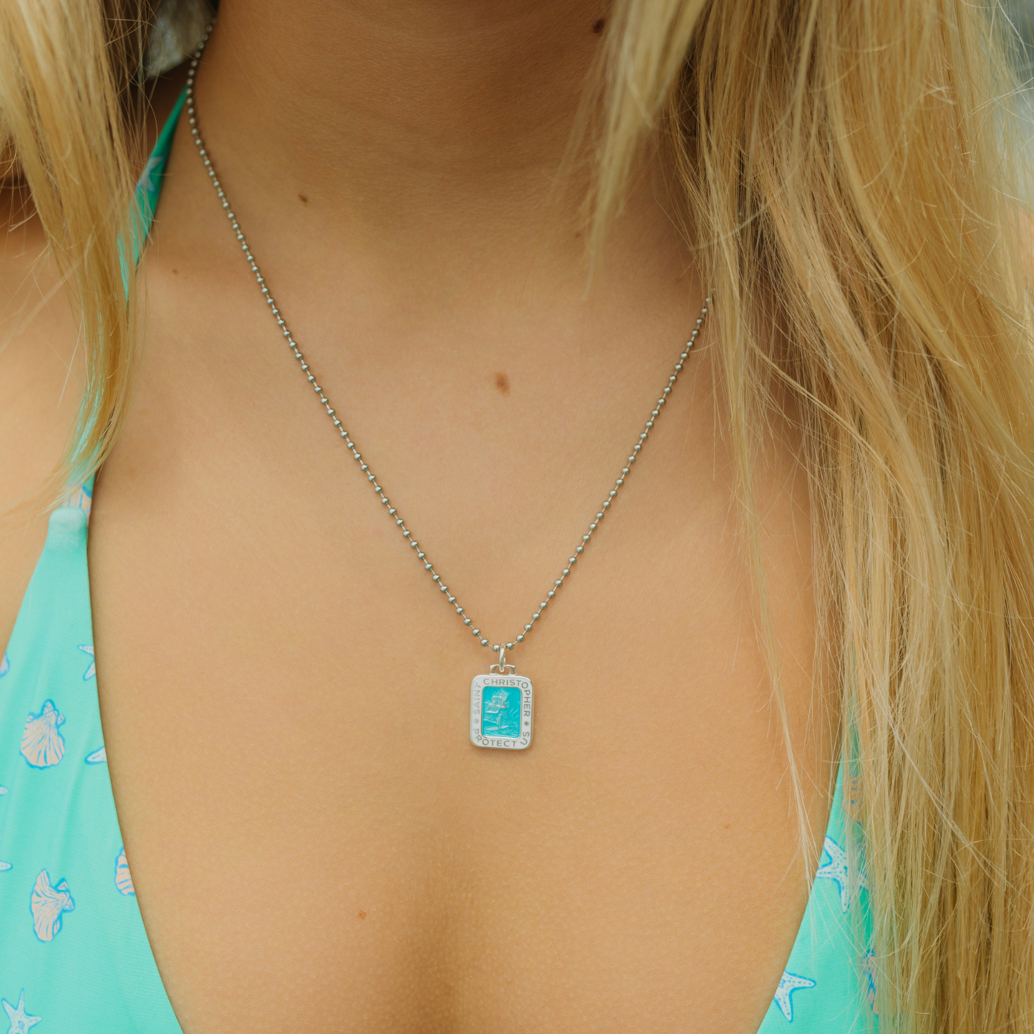 Rectangle - Aqua / White