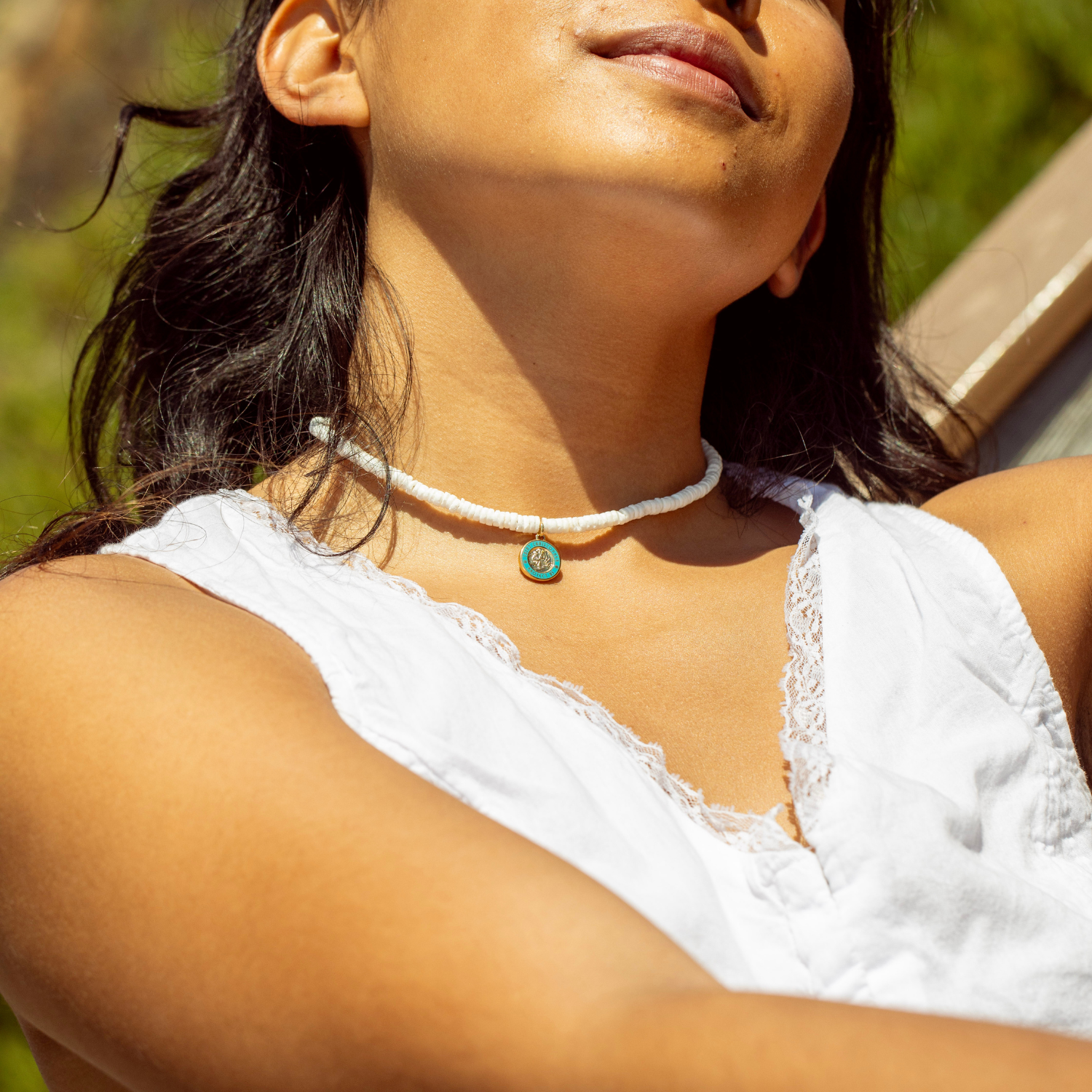 Sun Bleached Beaded Choker - Gold