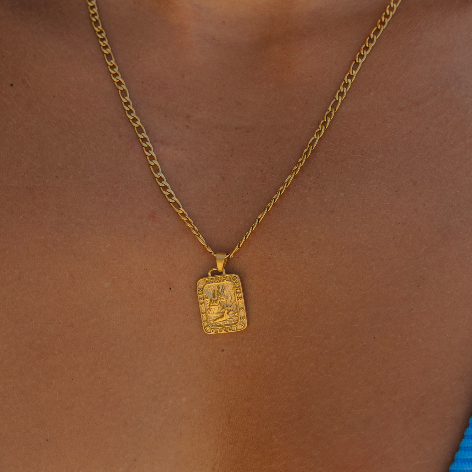 The Gold Traveler Rectangle Necklace
