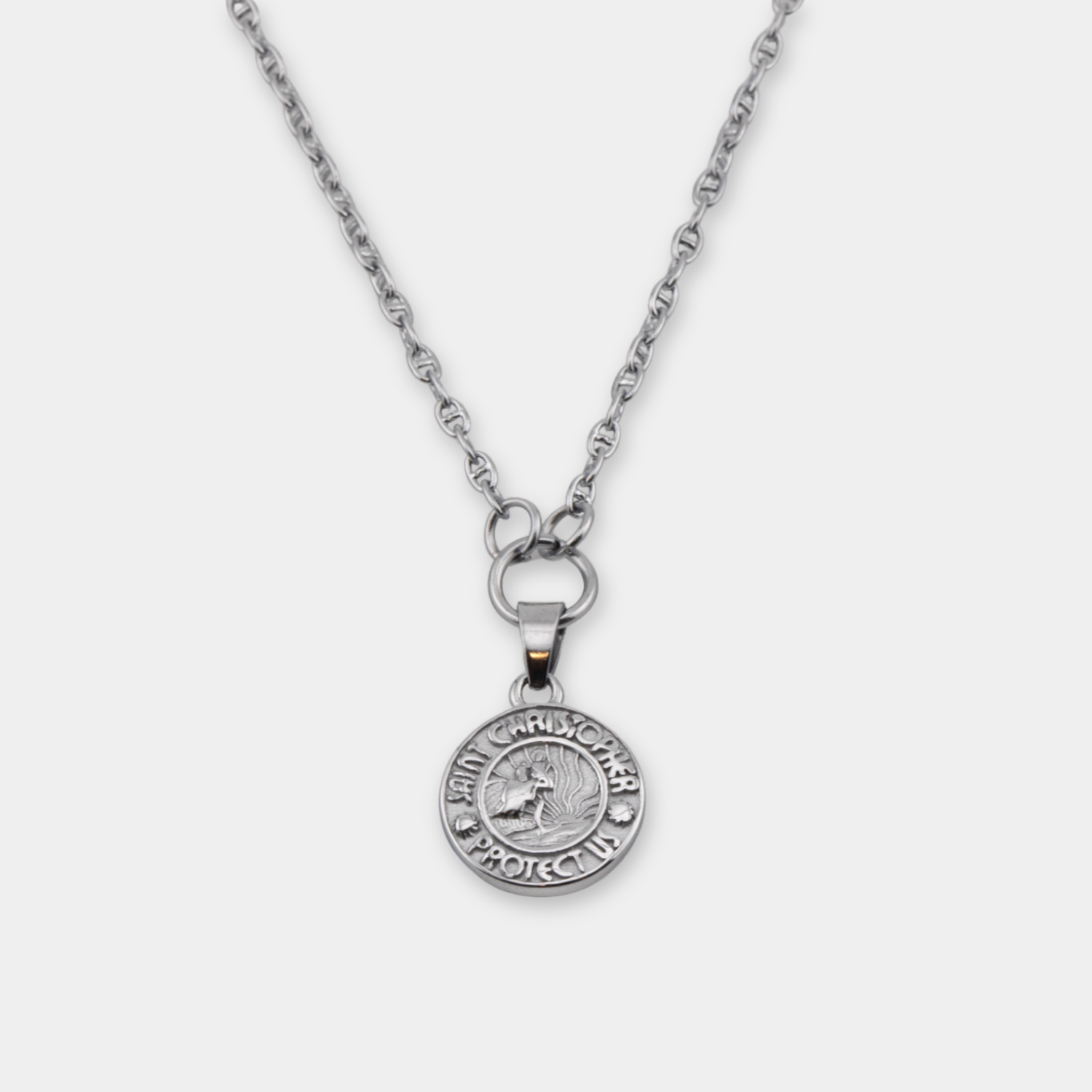 Silver Baby St. Chris Necklace Get Back Necklaces