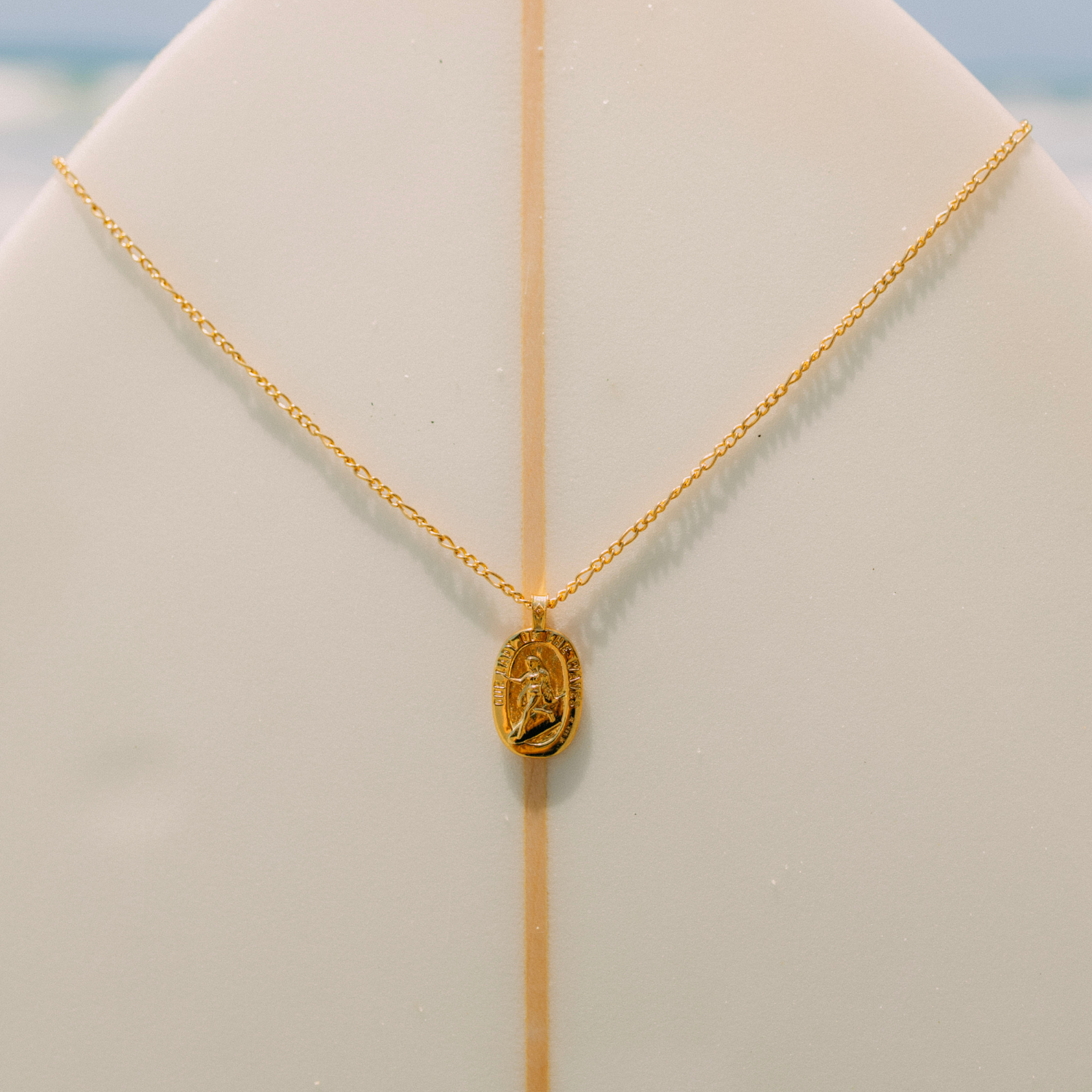Our Lady of The Waves Necklace - Gold