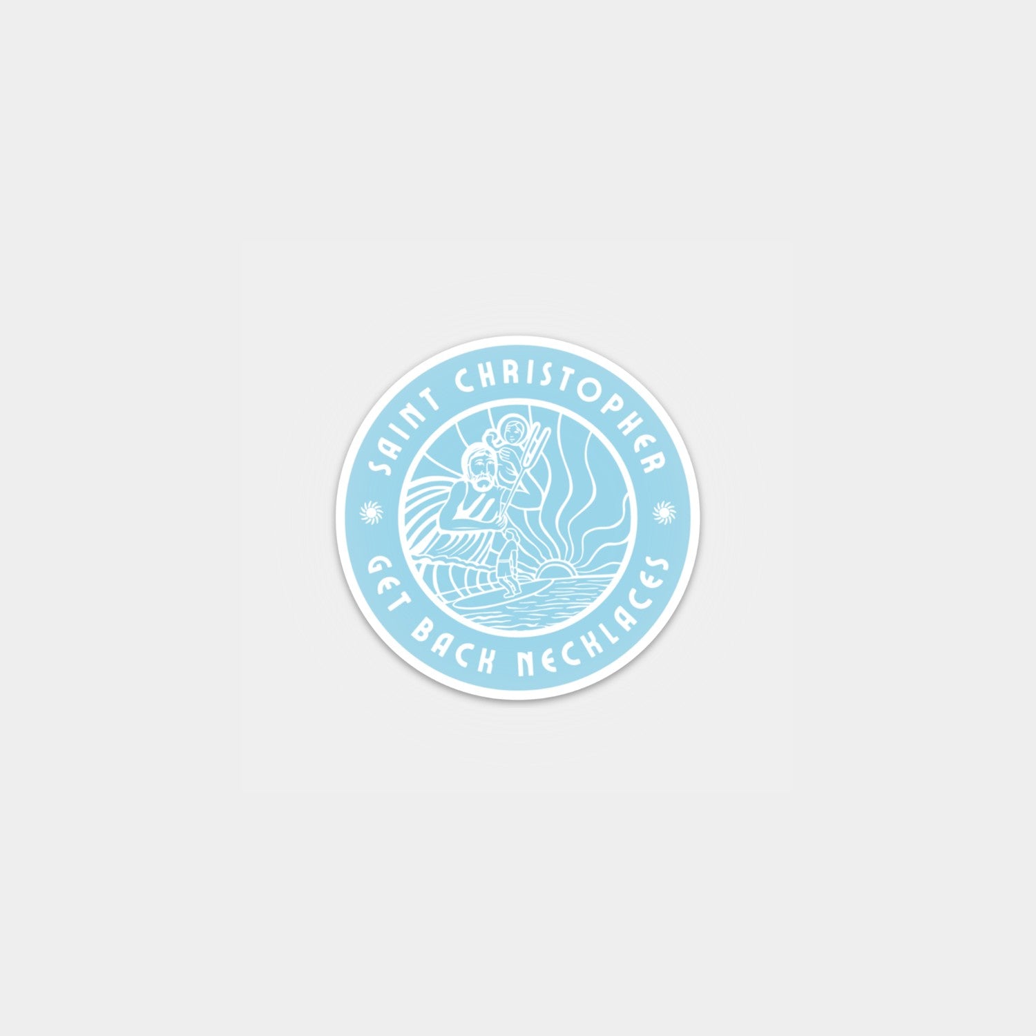 2" Aqua St. Christopher Sticker