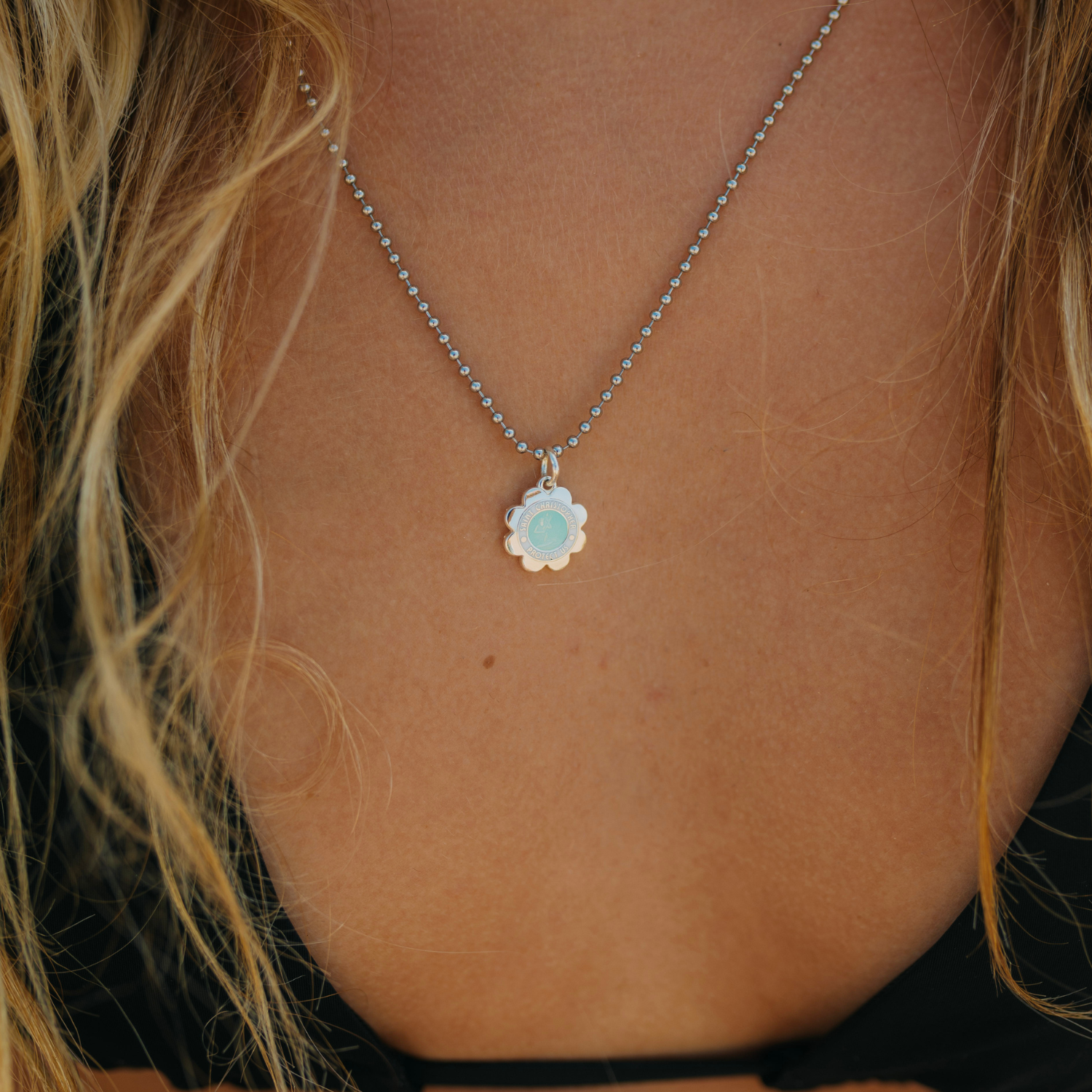 Flower - Aqua / White