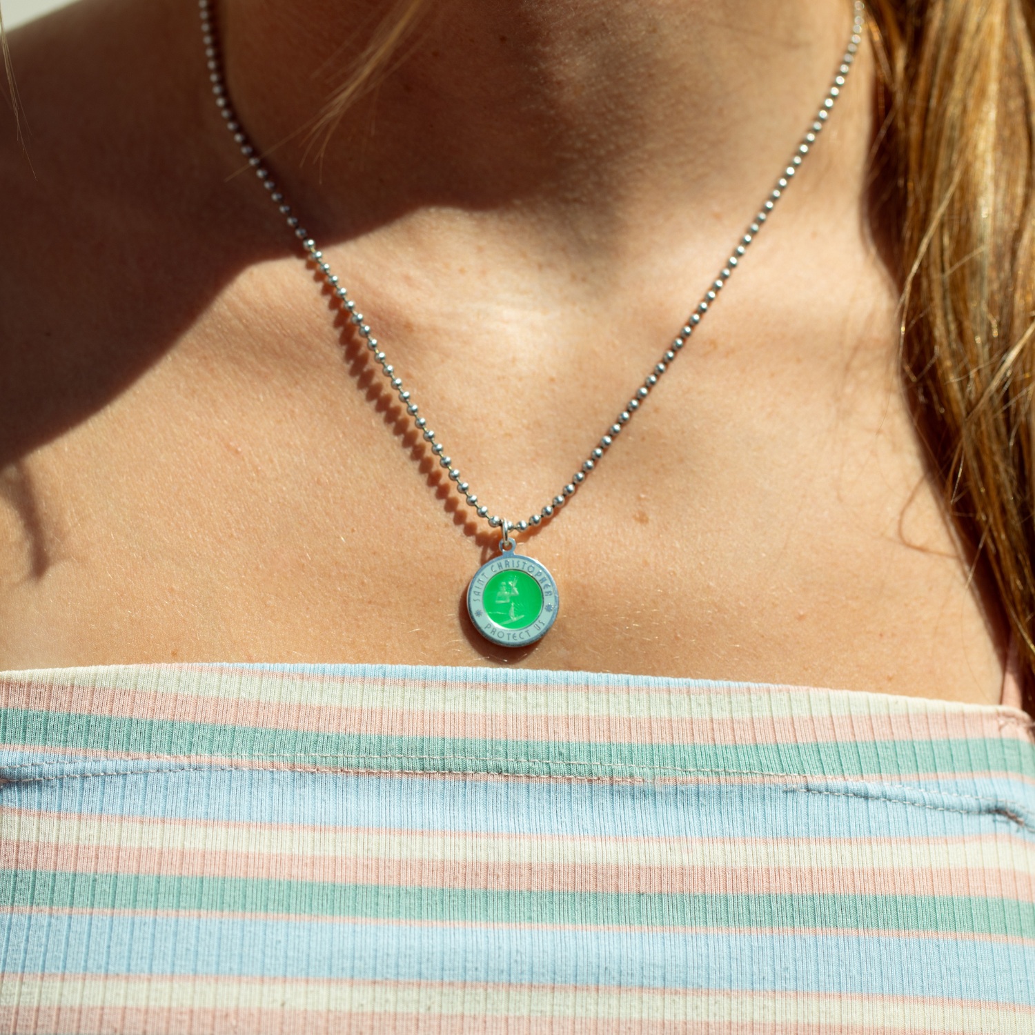 Medium - Jade Green / Sky Blue