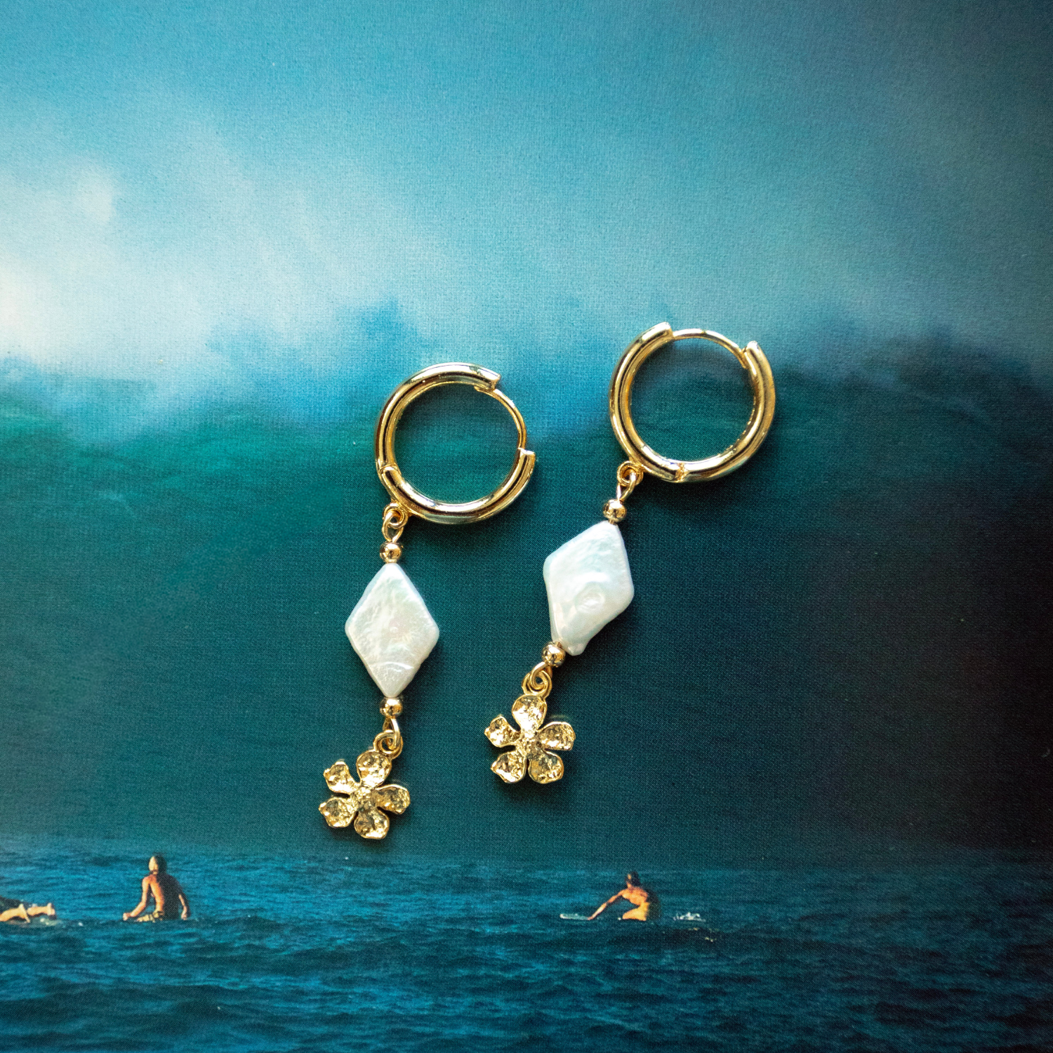 Flower Pearl Earrings