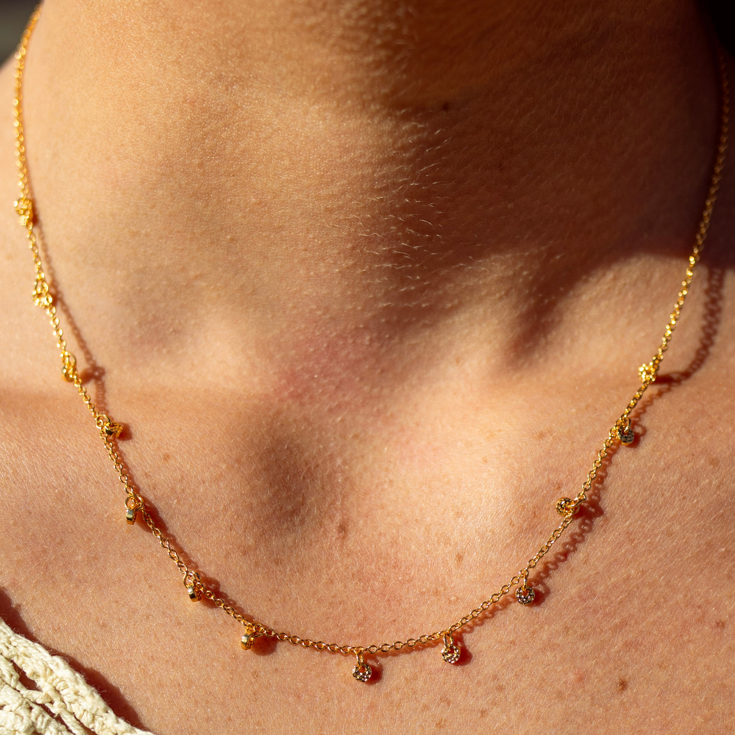 Hammered Disk Necklace