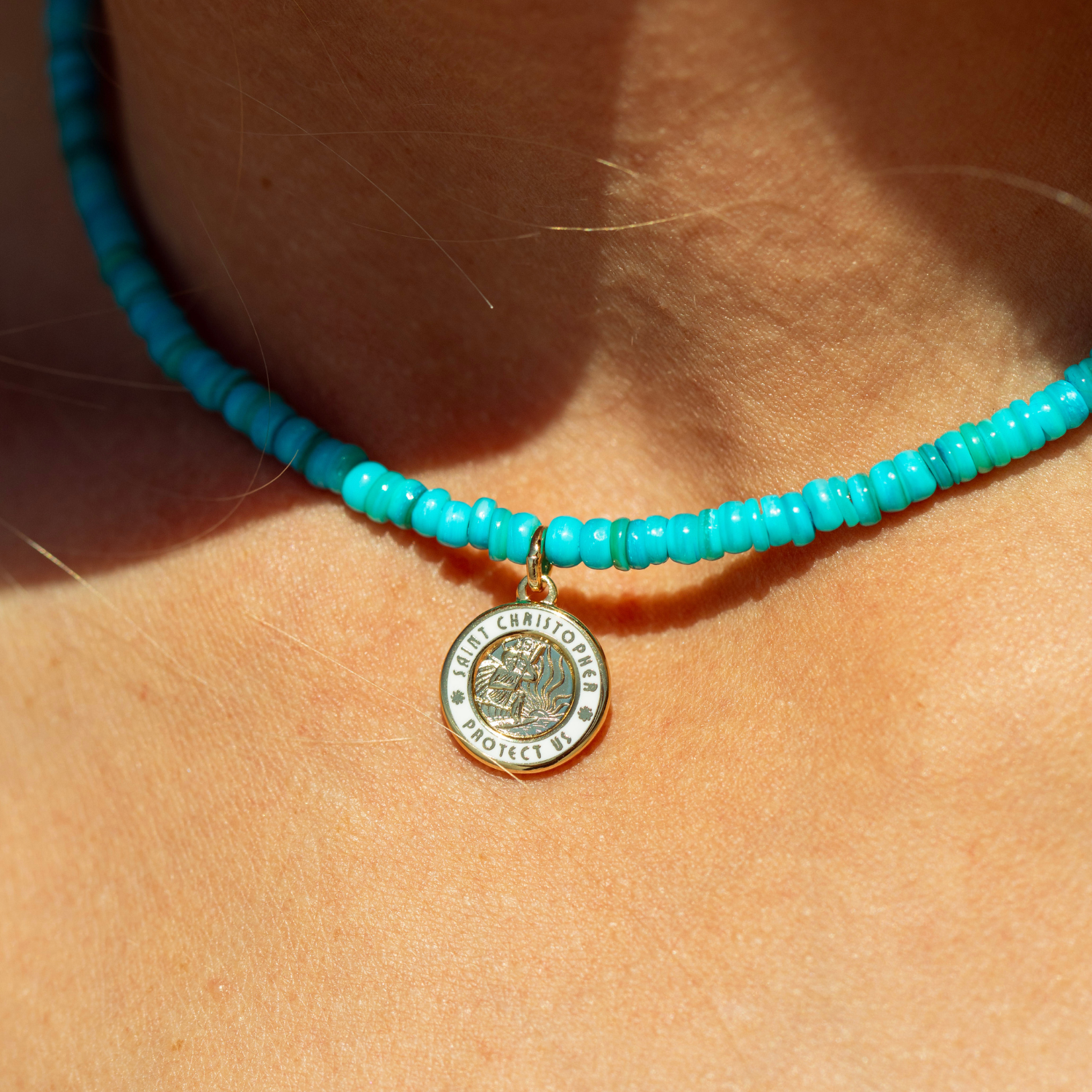Crystal Coast Beaded Choker - Gold