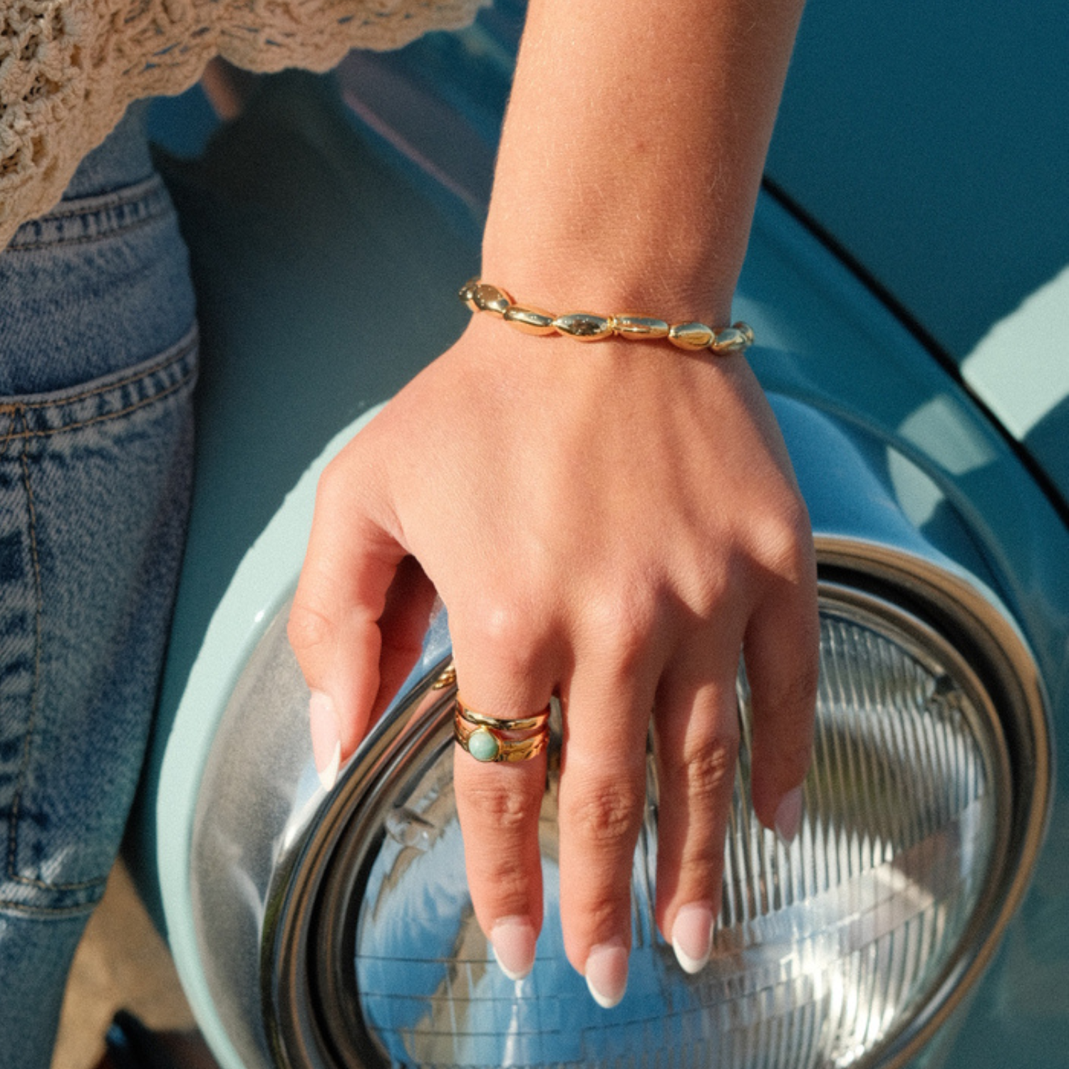 Gold Plated Beaded Bracelet