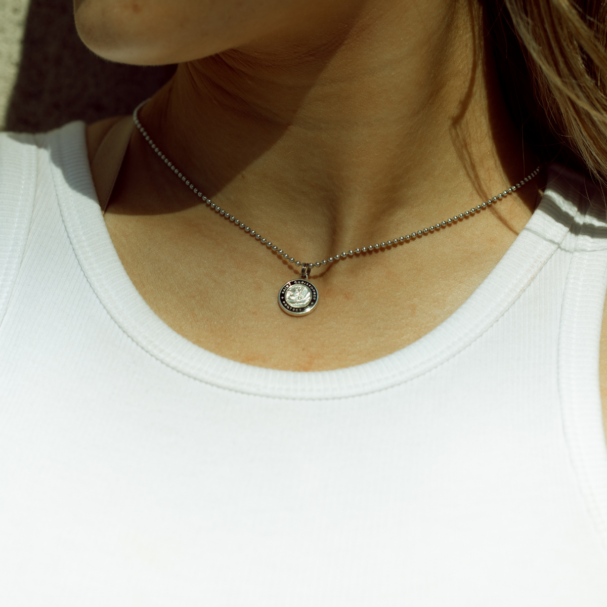 St. Christopher Necklace in Black // Get Back Nevklaces Get Back Necklaces