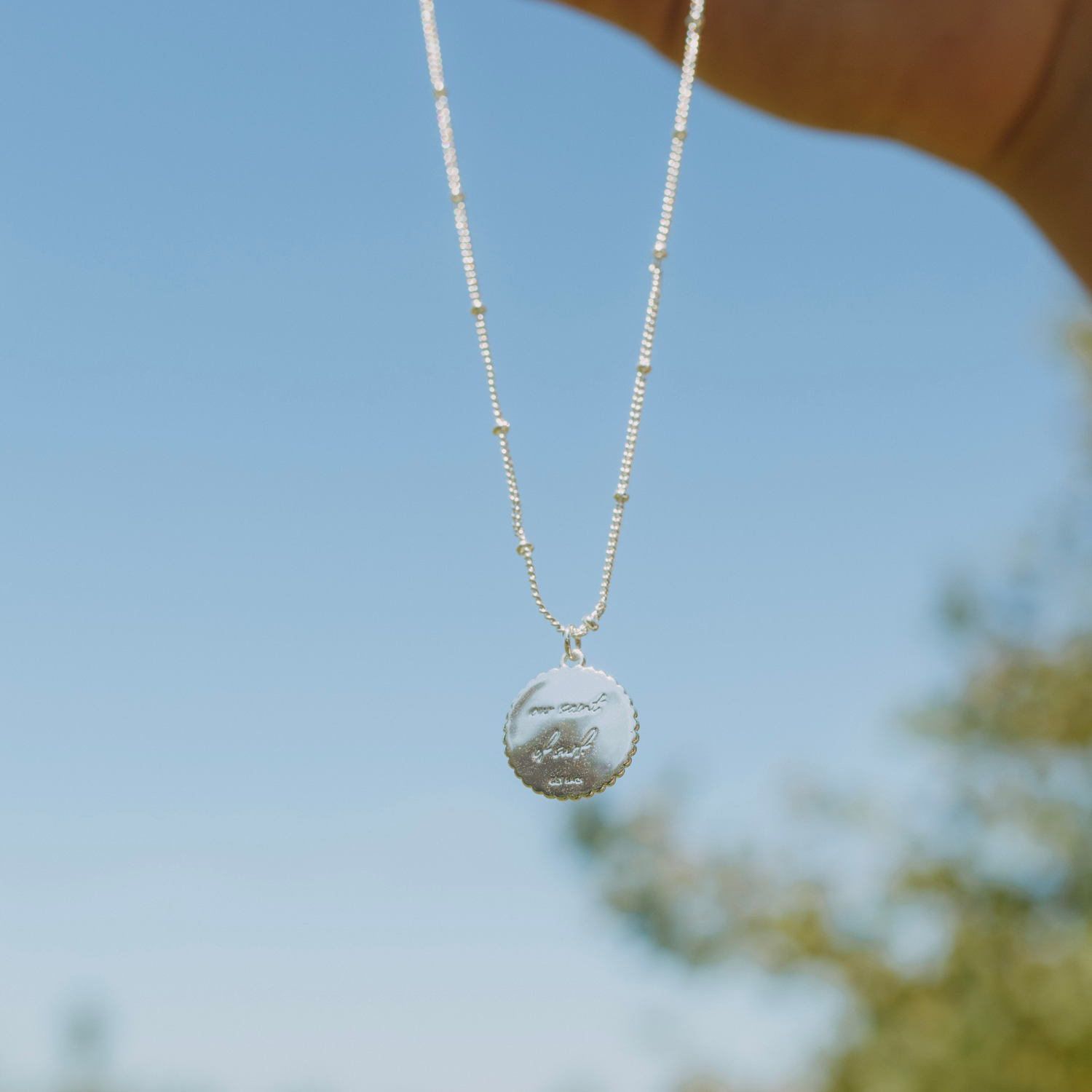 St. Christopher Satellite Coin Necklace - Silver