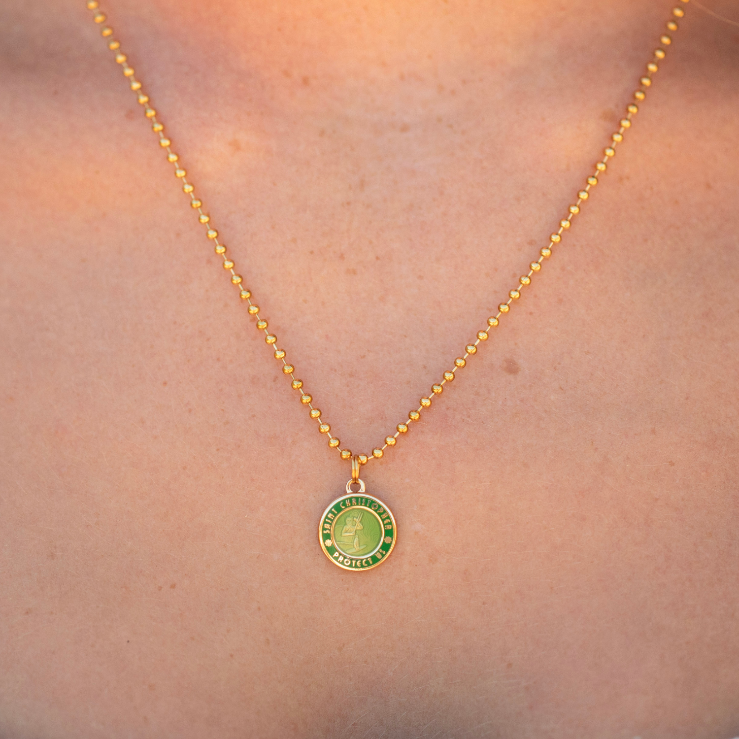 Small - Gold Palm / Green