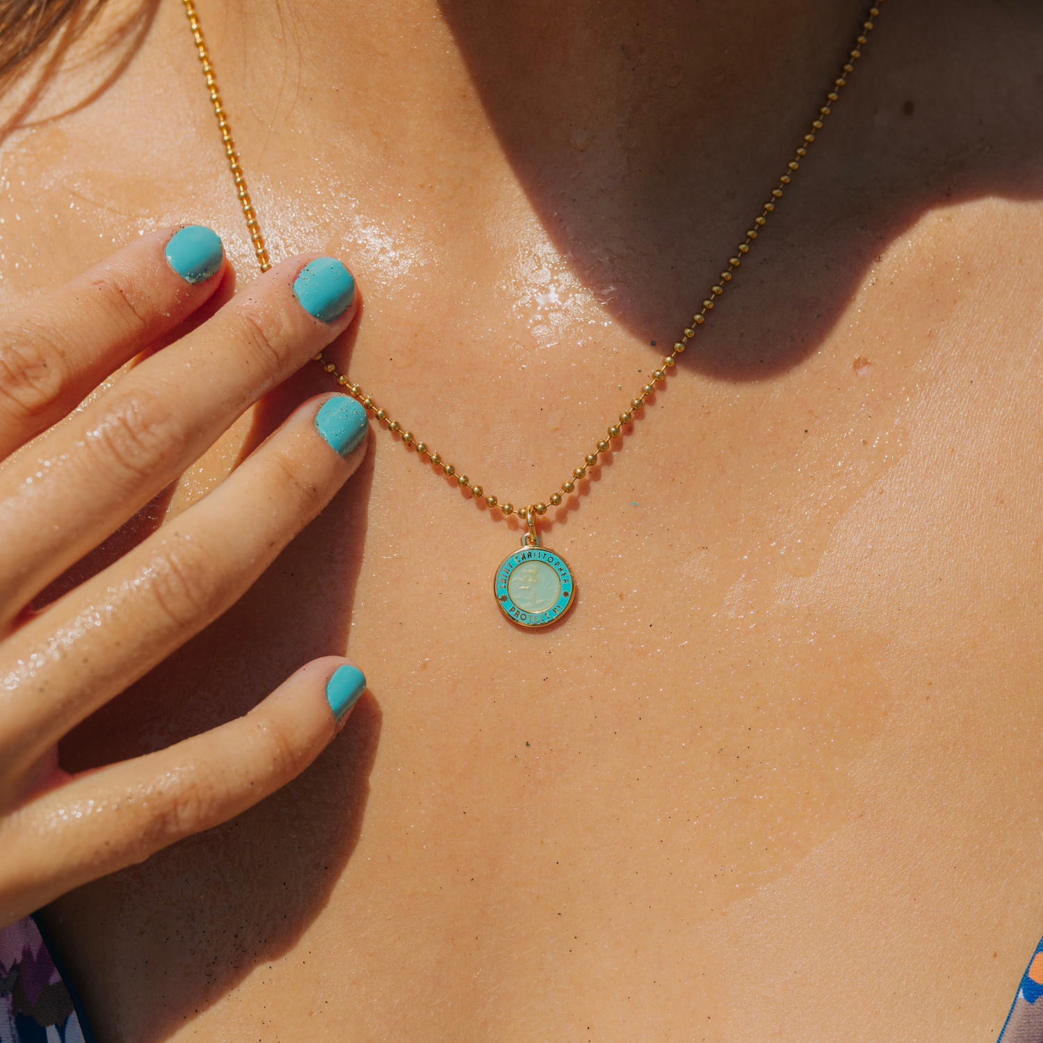 Small - Gold / Teal