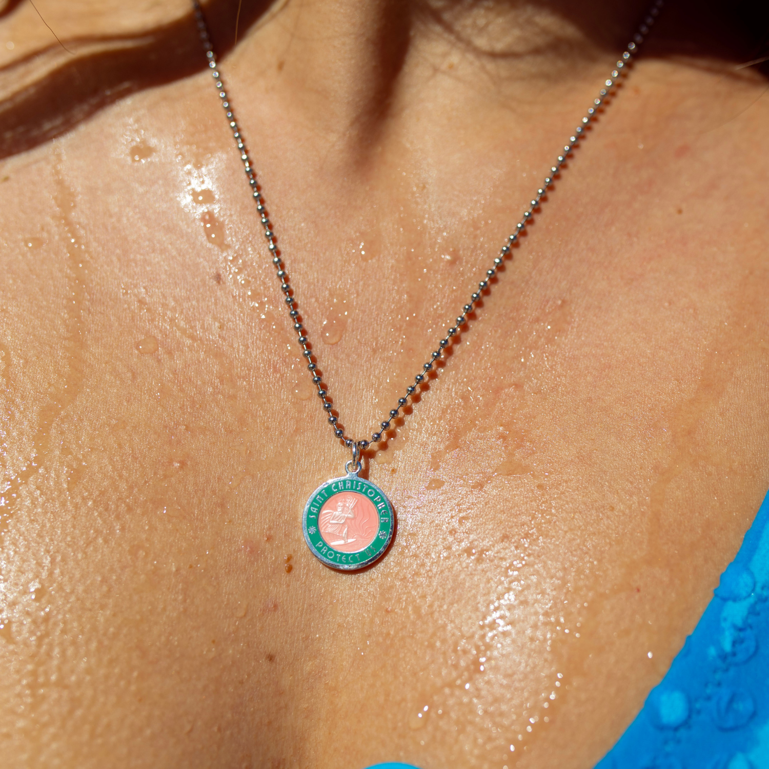 Medium - Watermelon / Teal Green