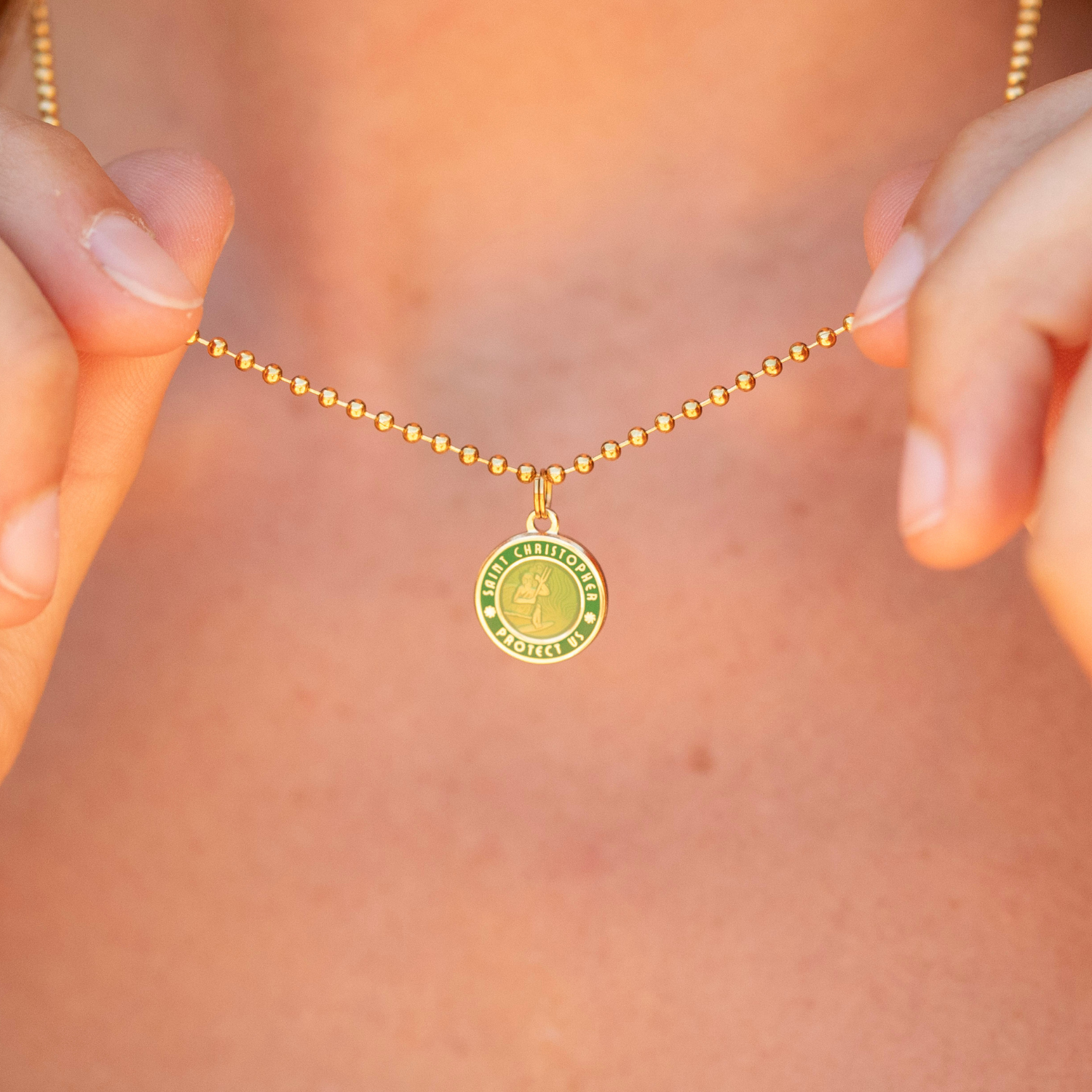 Small - Gold Palm / Green