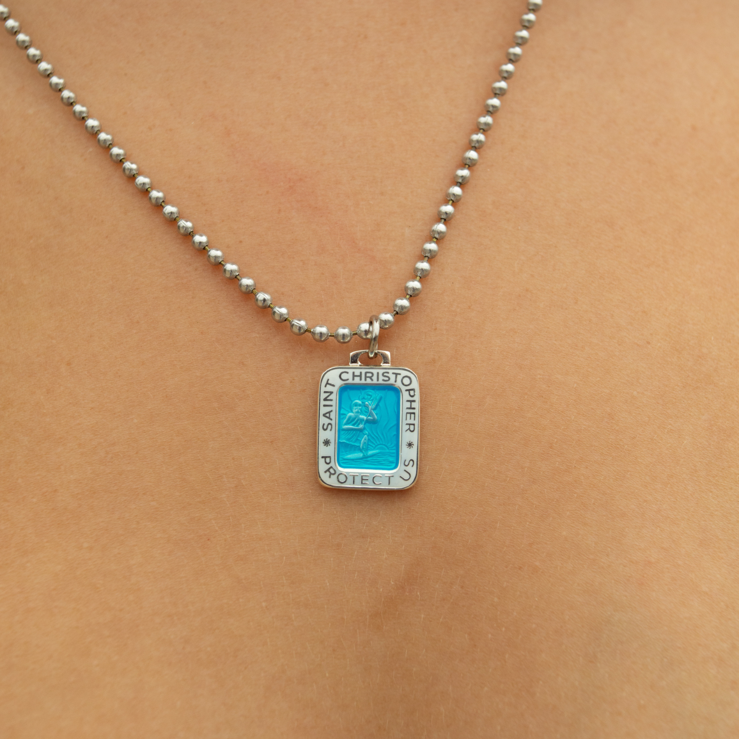 Rectangle - Aqua / White