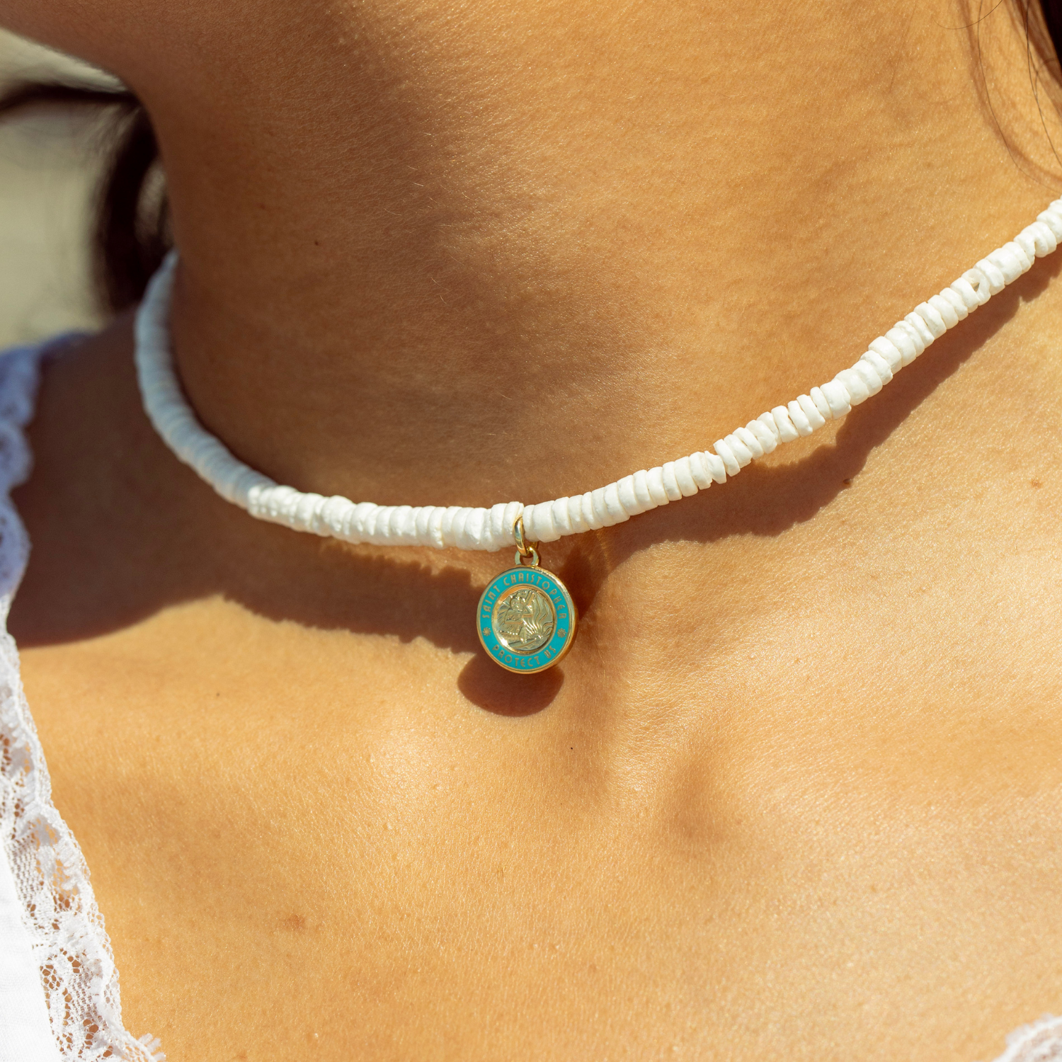 Sun Bleached Beaded Choker - Gold