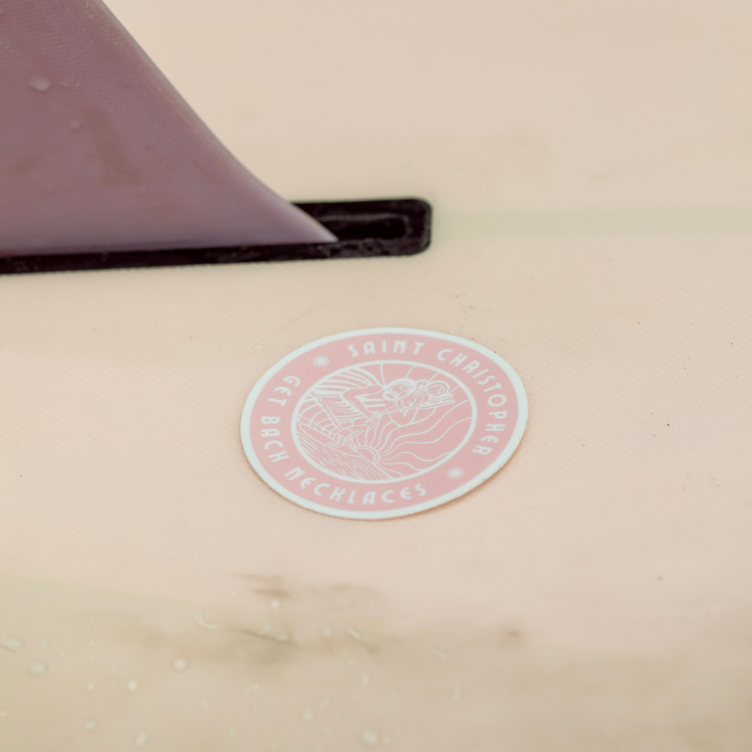 Pink St. Christopher Sticker