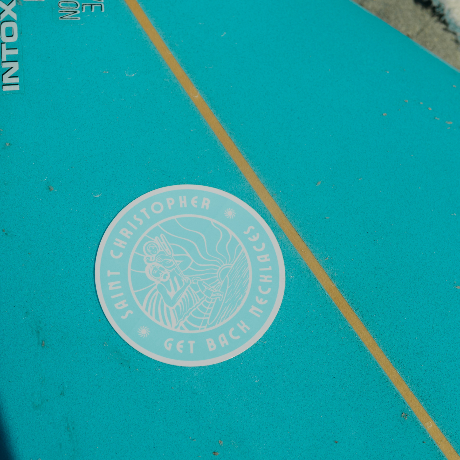 Aqua St. Christopher Sticker