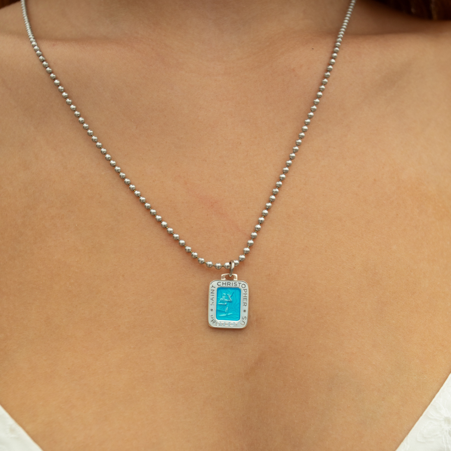 Rectangle - Aqua / White