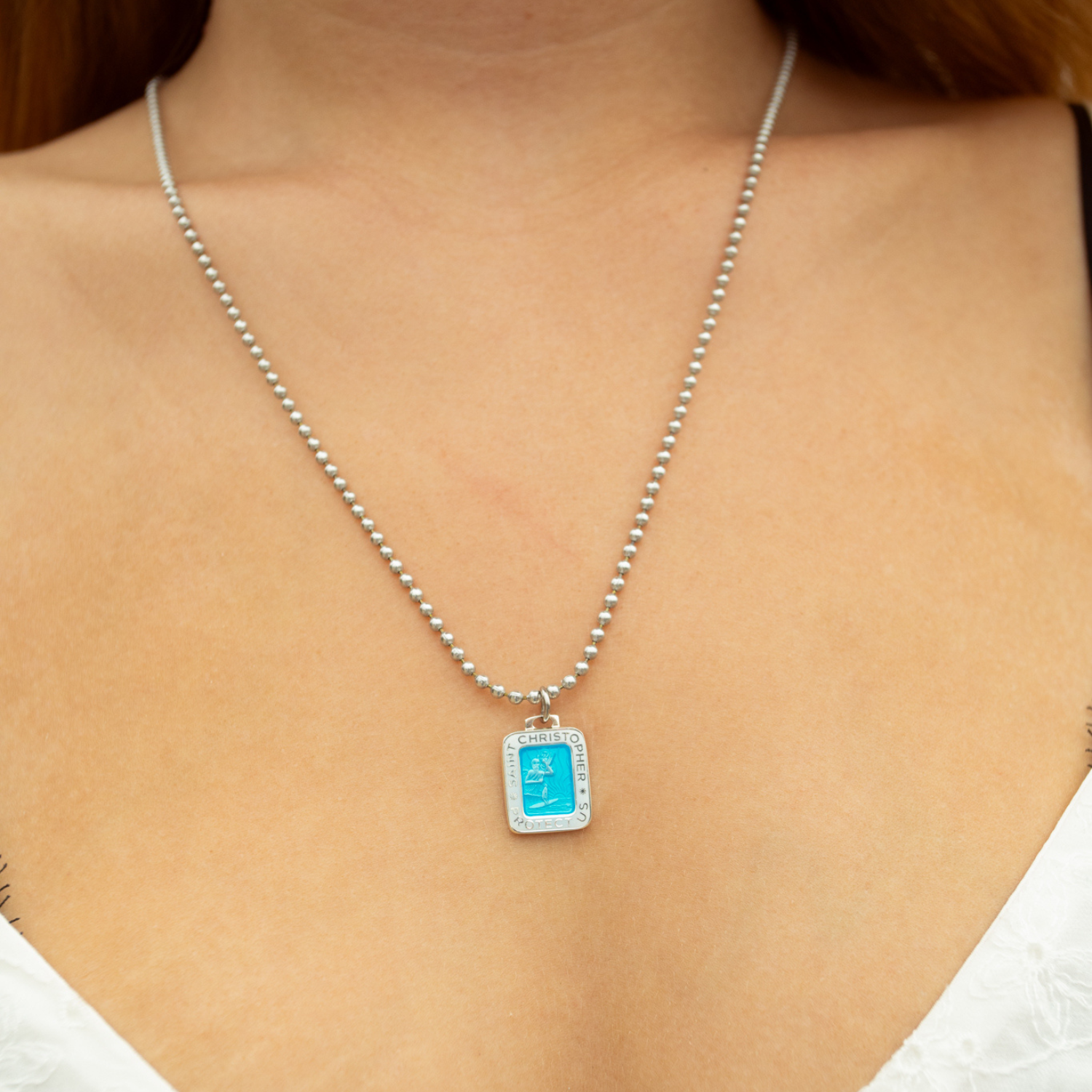 Rectangle - Aqua / White