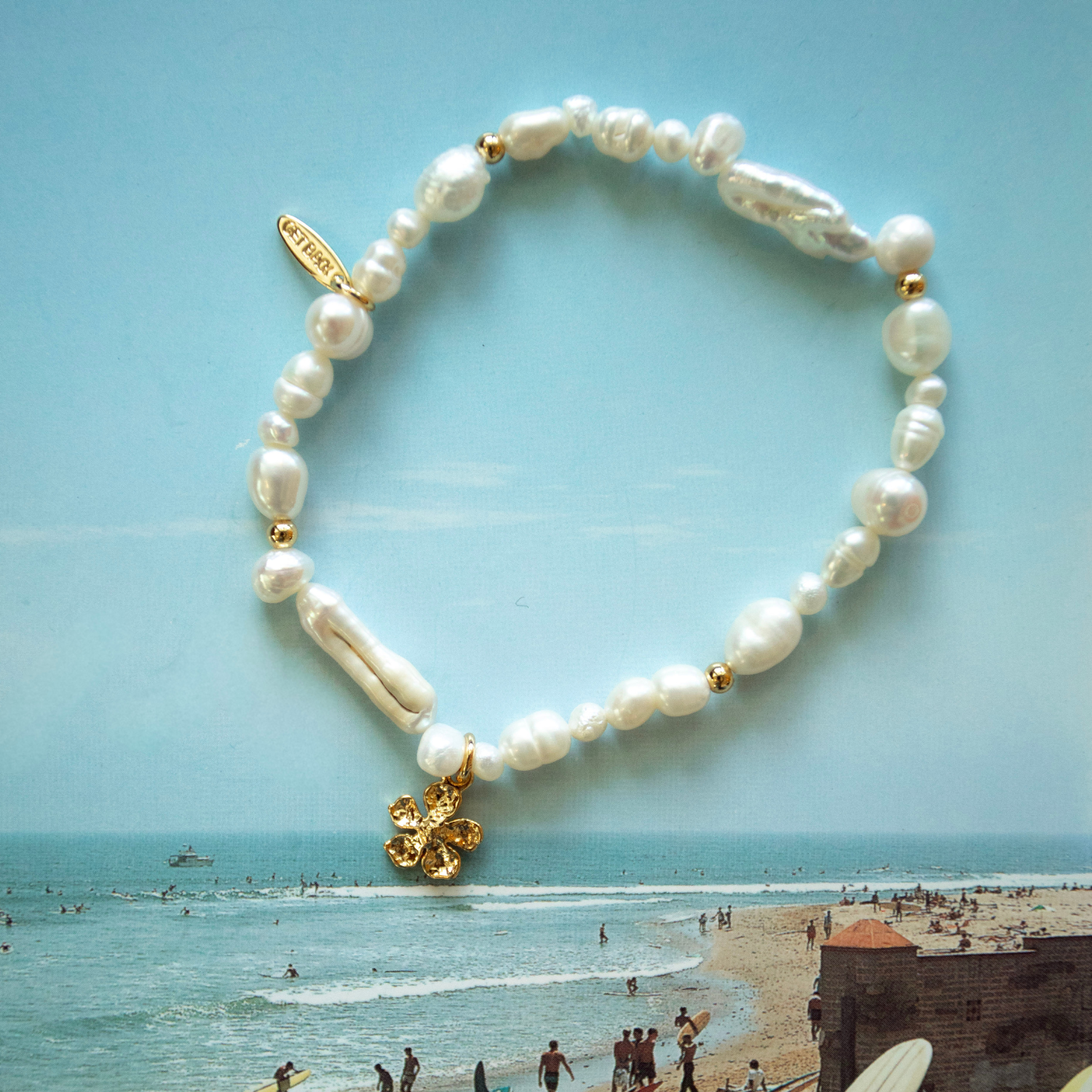 Flower Pearl Beaded Bracelet