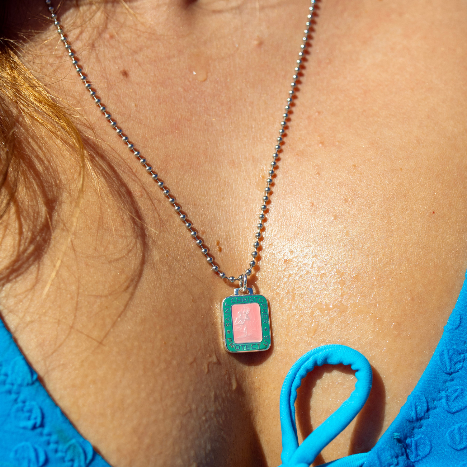 Rectangle - Watermelon / Teal Green