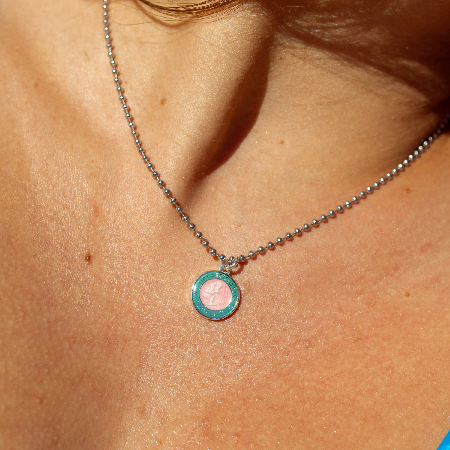 Small - Watermelon / Teal Green
