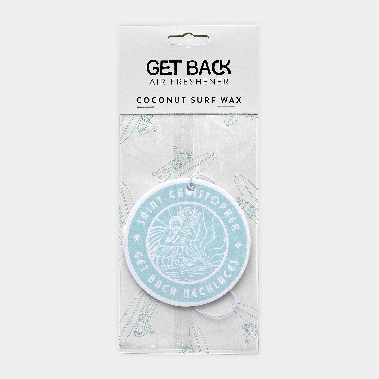 Round St. Christopher Air Freshener - Blue