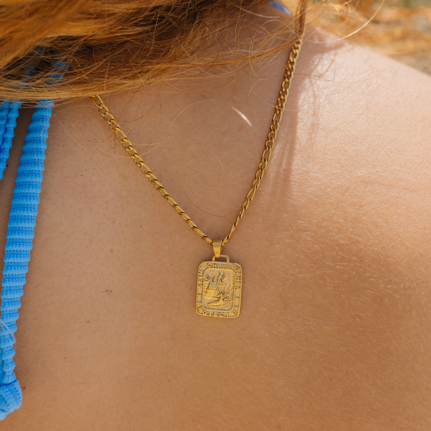 The Gold Traveler Rectangle Necklace