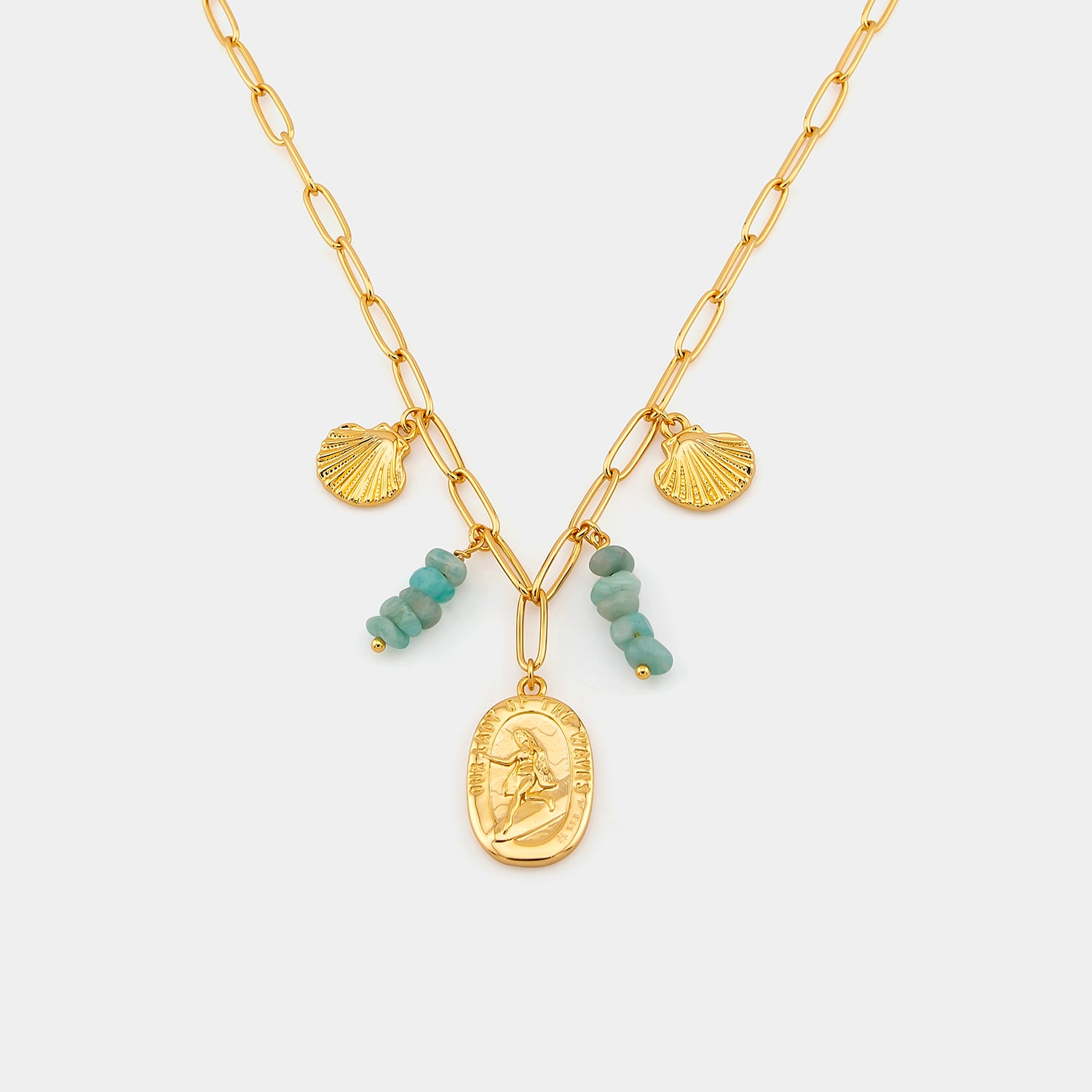 Lady of the Waves Charm Necklace