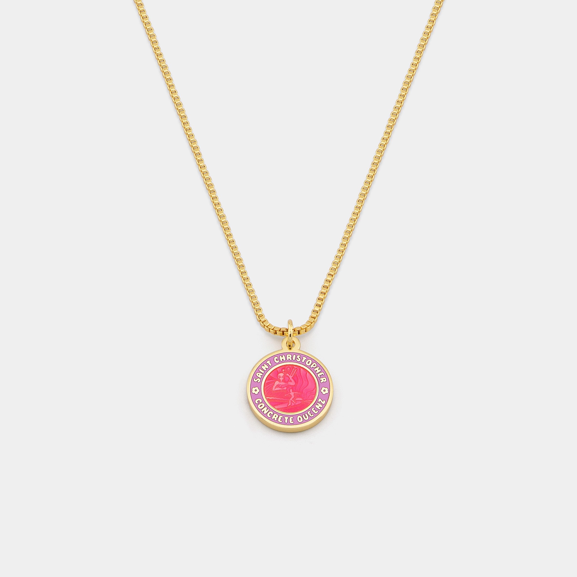 Concrete Queenz St. Christopher Necklace - Gold