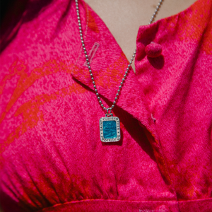 Rectangle - Aqua / White