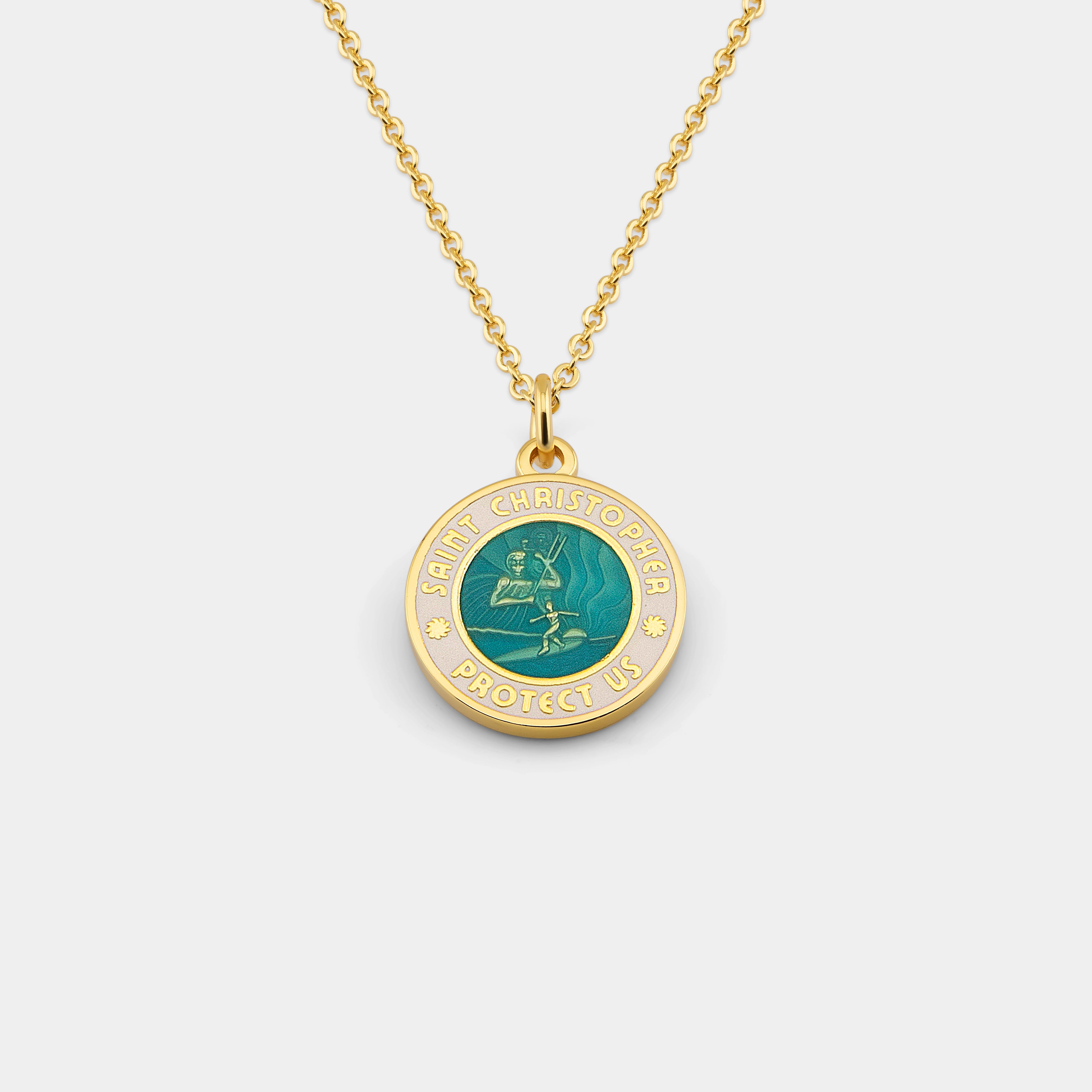 Medium - Gold / Aqua White
